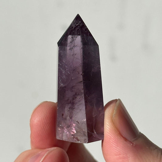 Beautiful Small Amethyst Crystal Point | Mini Hand Carved Tower | Meditation & Crystal Healing | High Quality | From Brazil