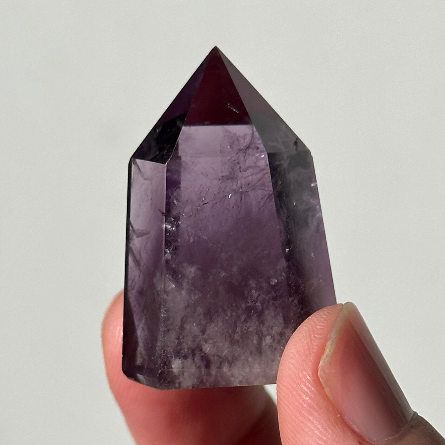 Beautiful Small Amethyst Crystal Point | Mini Hand Carved Tower | Meditation & Crystal Healing | High Quality | From Brazil