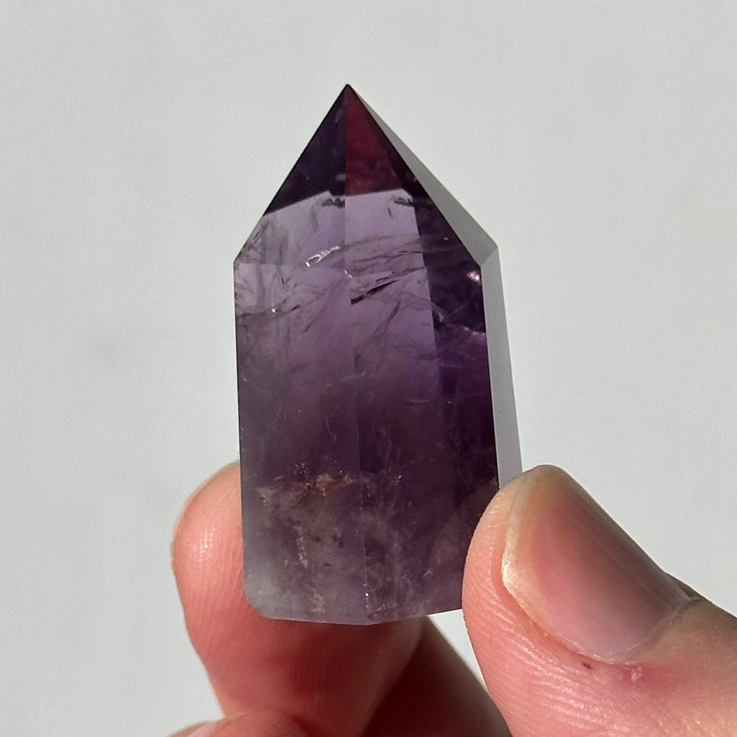 Beautiful Small Amethyst Crystal Point | Mini Hand Carved Tower | Meditation & Crystal Healing | High Quality | From Brazil