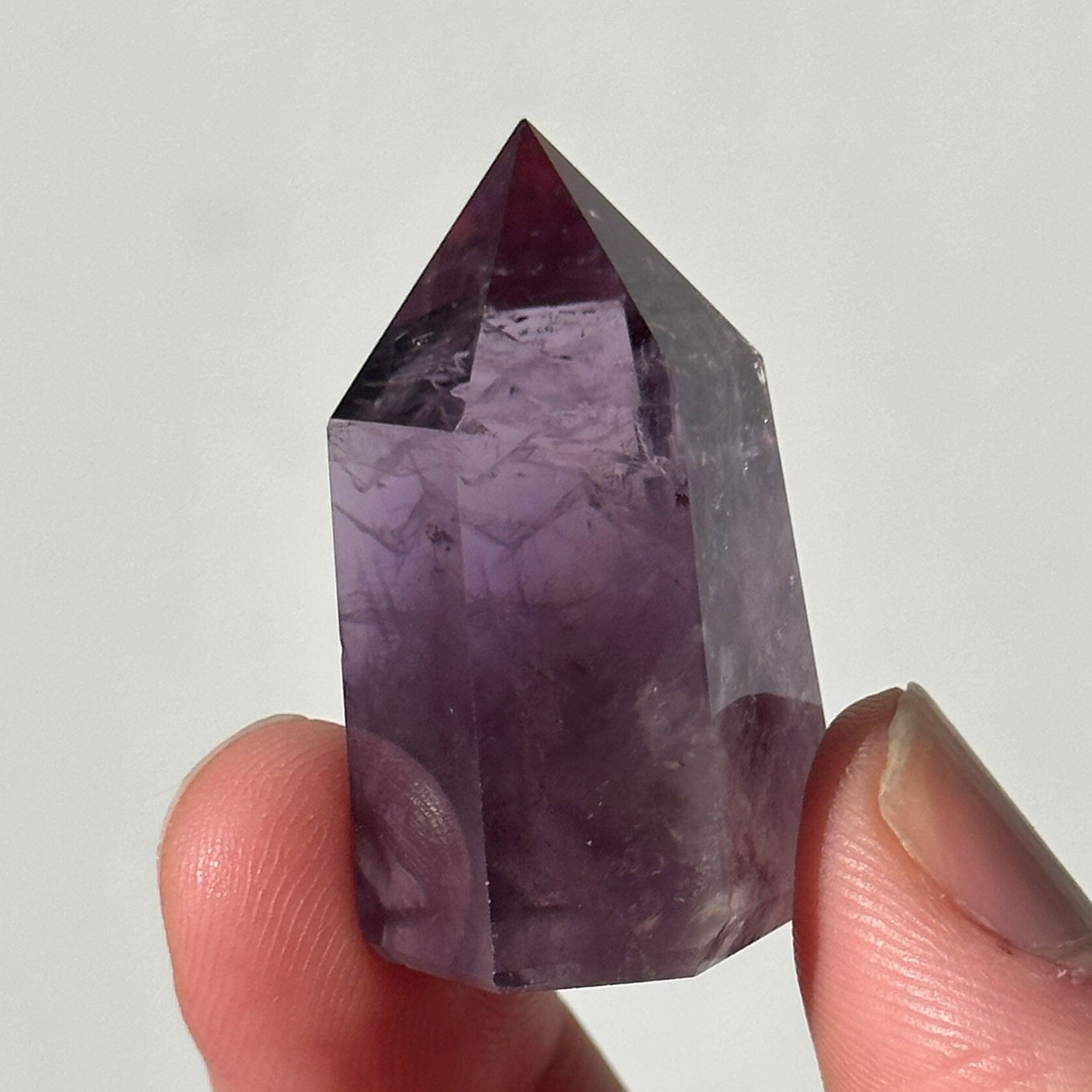 Beautiful Small Amethyst Crystal Point | Mini Hand Carved Tower | Meditation & Crystal Healing | High Quality | From Brazil