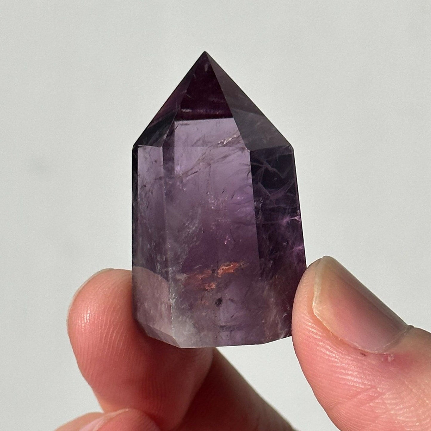 Beautiful Small Amethyst Crystal Point | Mini Hand Carved Tower | Meditation & Crystal Healing | High Quality | From Brazil