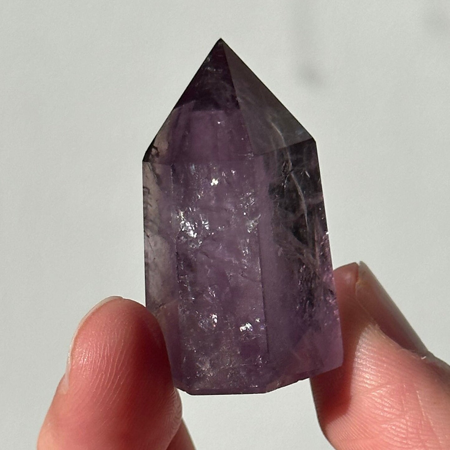 Beautiful Small Amethyst Crystal Point | Mini Hand Carved Tower | Meditation & Crystal Healing | High Quality | From Brazil