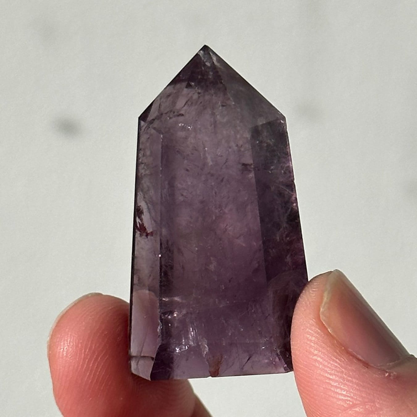 Beautiful Small Amethyst Crystal Point | Mini Hand Carved Tower | Meditation & Crystal Healing | High Quality | From Brazil