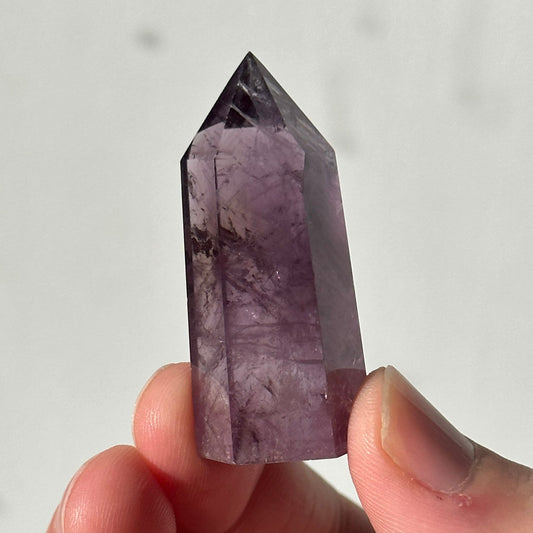 Beautiful Small Amethyst Crystal Point | Mini Hand Carved Tower | Meditation & Crystal Healing | High Quality | From Brazil