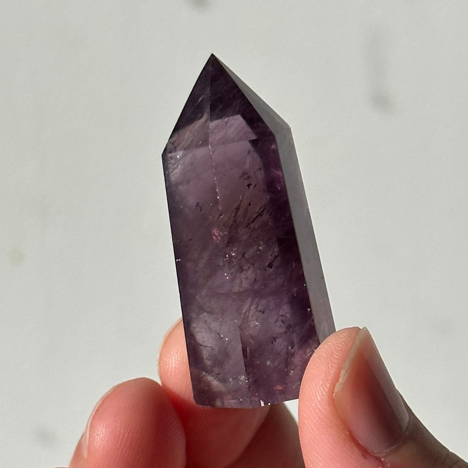 Beautiful Small Amethyst Crystal Point | Mini Hand Carved Tower | Meditation & Crystal Healing | High Quality | From Brazil