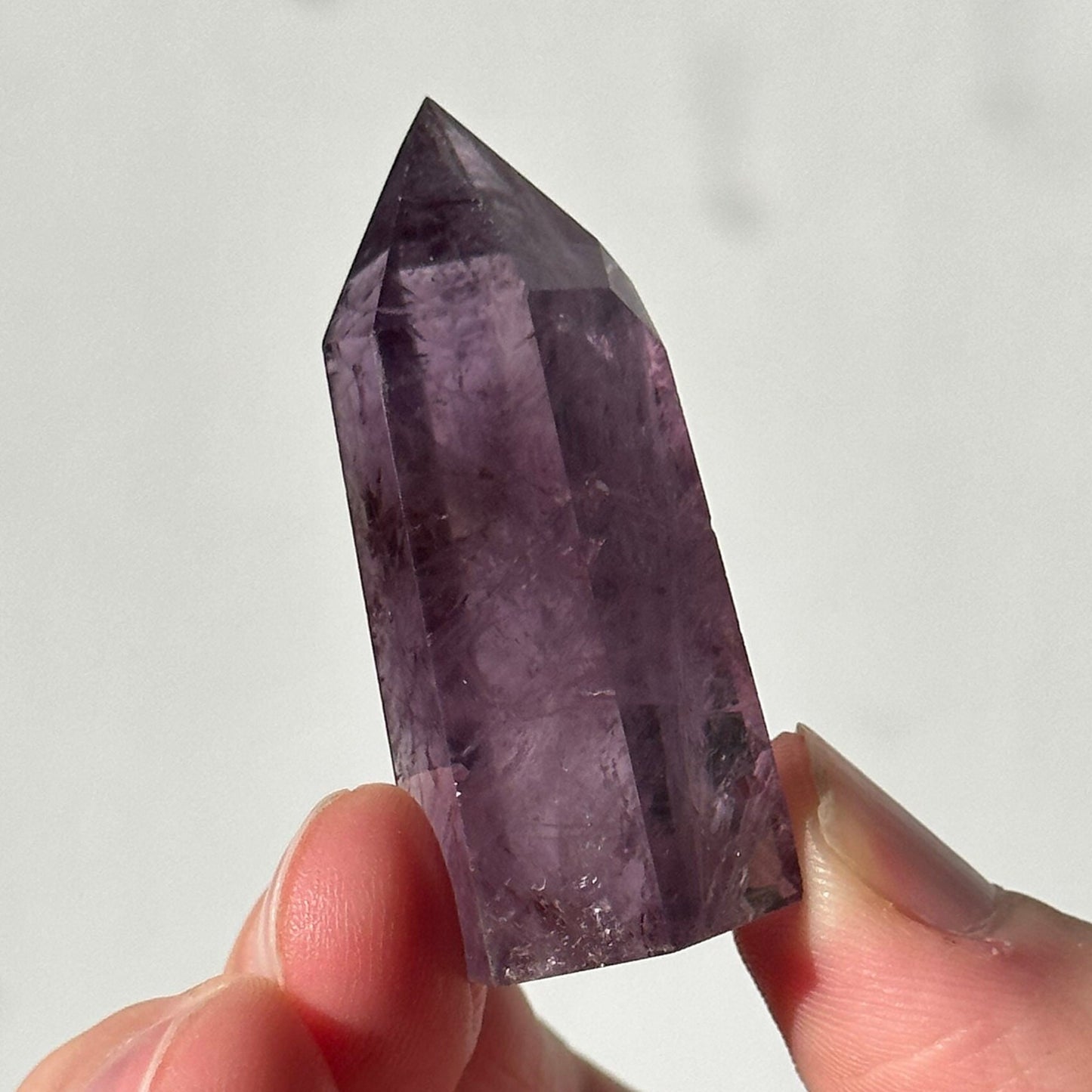 Beautiful Small Amethyst Crystal Point | Mini Hand Carved Tower | Meditation & Crystal Healing | High Quality | From Brazil