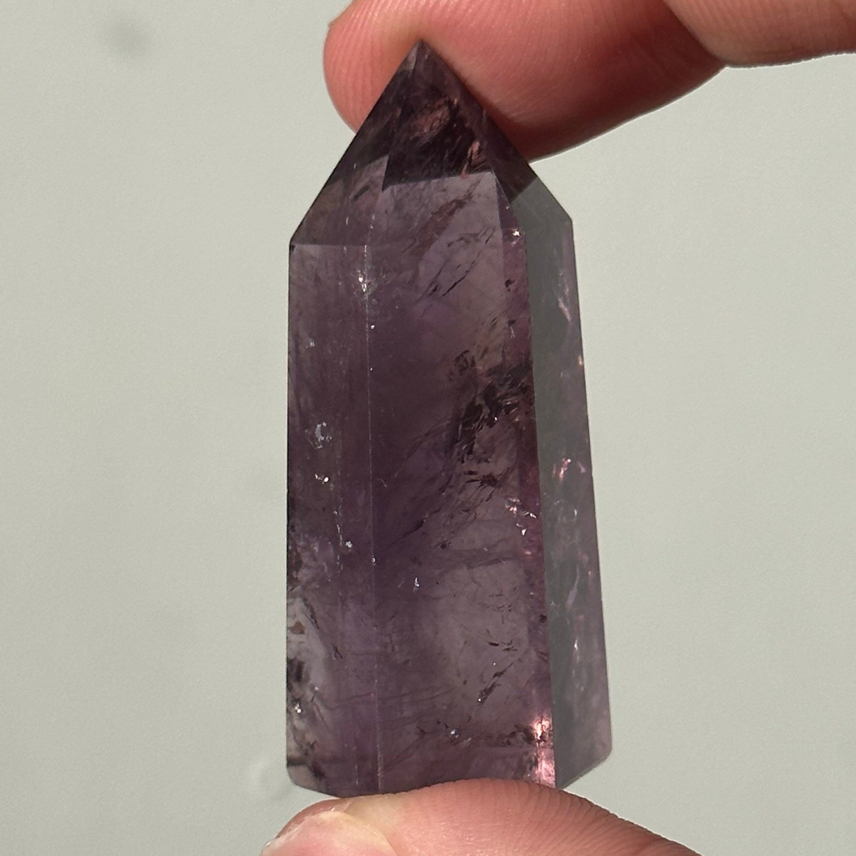 Beautiful Small Amethyst Crystal Point | Mini Hand Carved Tower | Meditation & Crystal Healing | High Quality | From Brazil