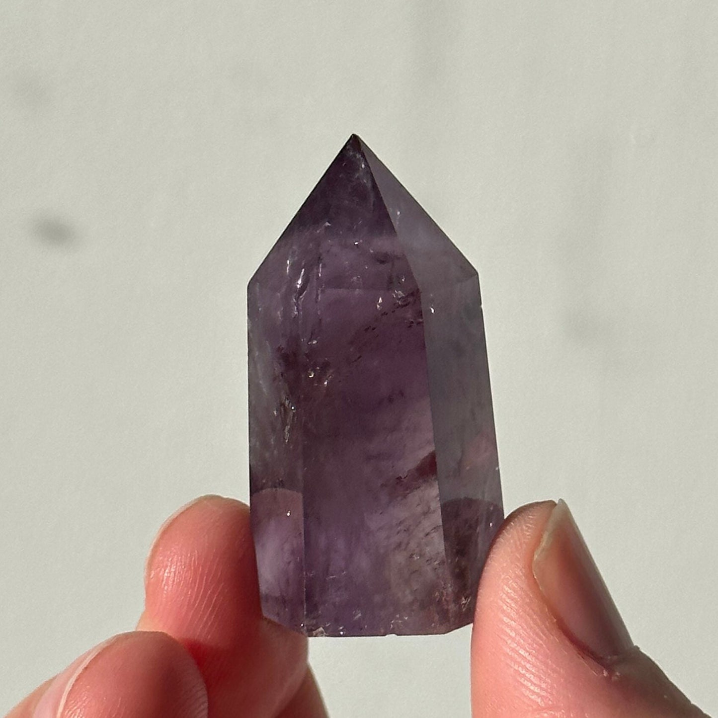 Beautiful Small Amethyst Crystal Point | Mini Hand Carved Tower | Meditation & Crystal Healing | High Quality | From Brazil