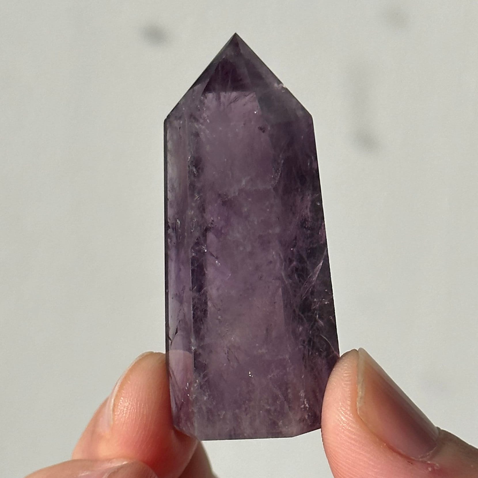 Beautiful Small Amethyst Crystal Point | Mini Hand Carved Tower | Meditation & Crystal Healing | High Quality | From Brazil