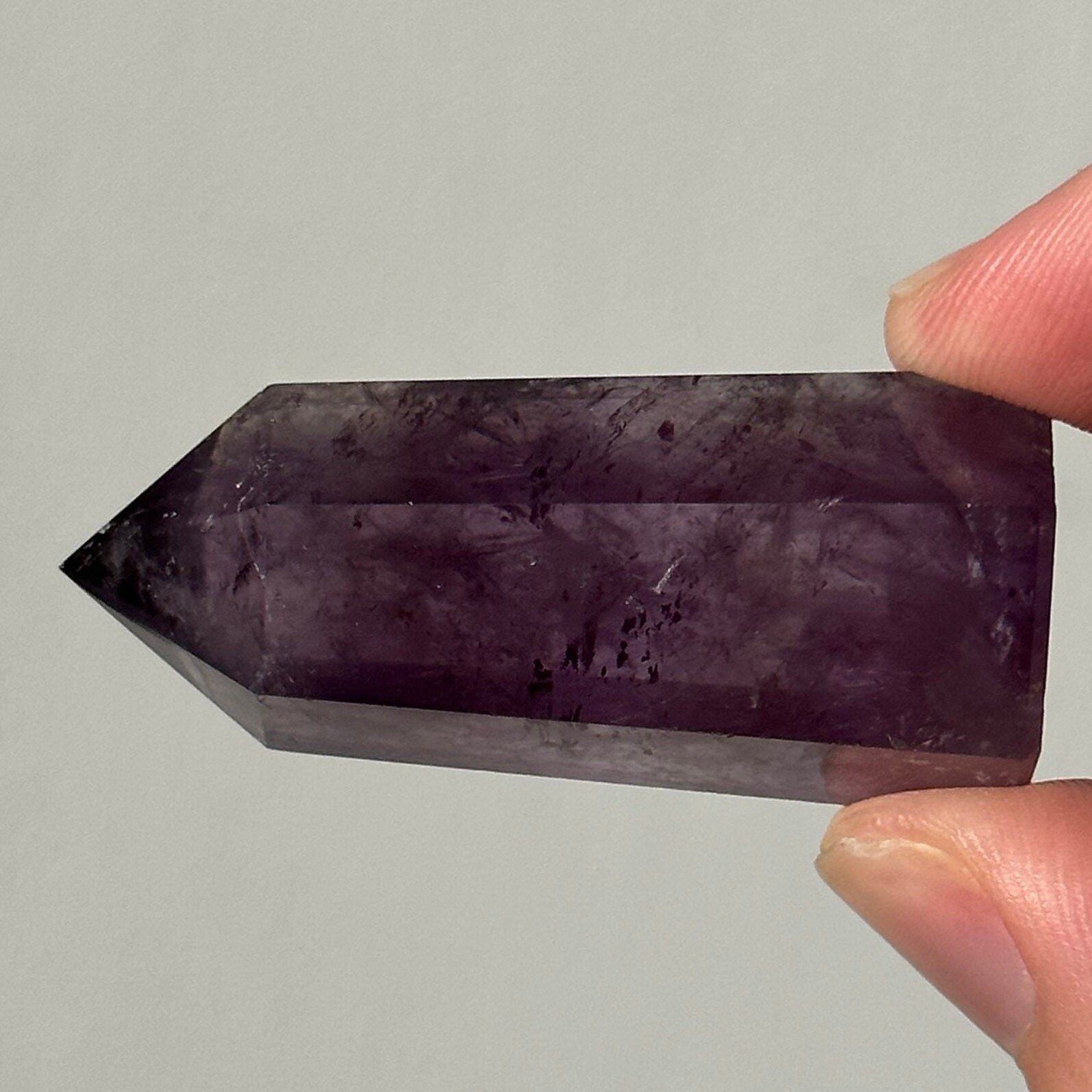 Beautiful Small Amethyst Crystal Point | Mini Hand Carved Tower | Meditation & Crystal Healing | High Quality | From Brazil