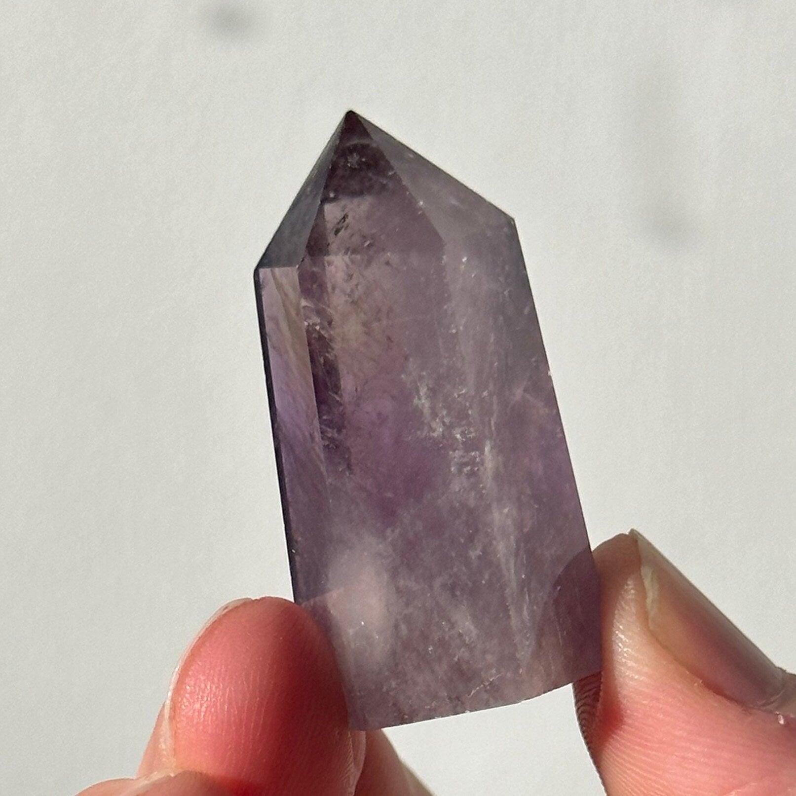 Beautiful Small Amethyst Crystal Point | Mini Hand Carved Tower | Meditation & Crystal Healing | High Quality | From Brazil