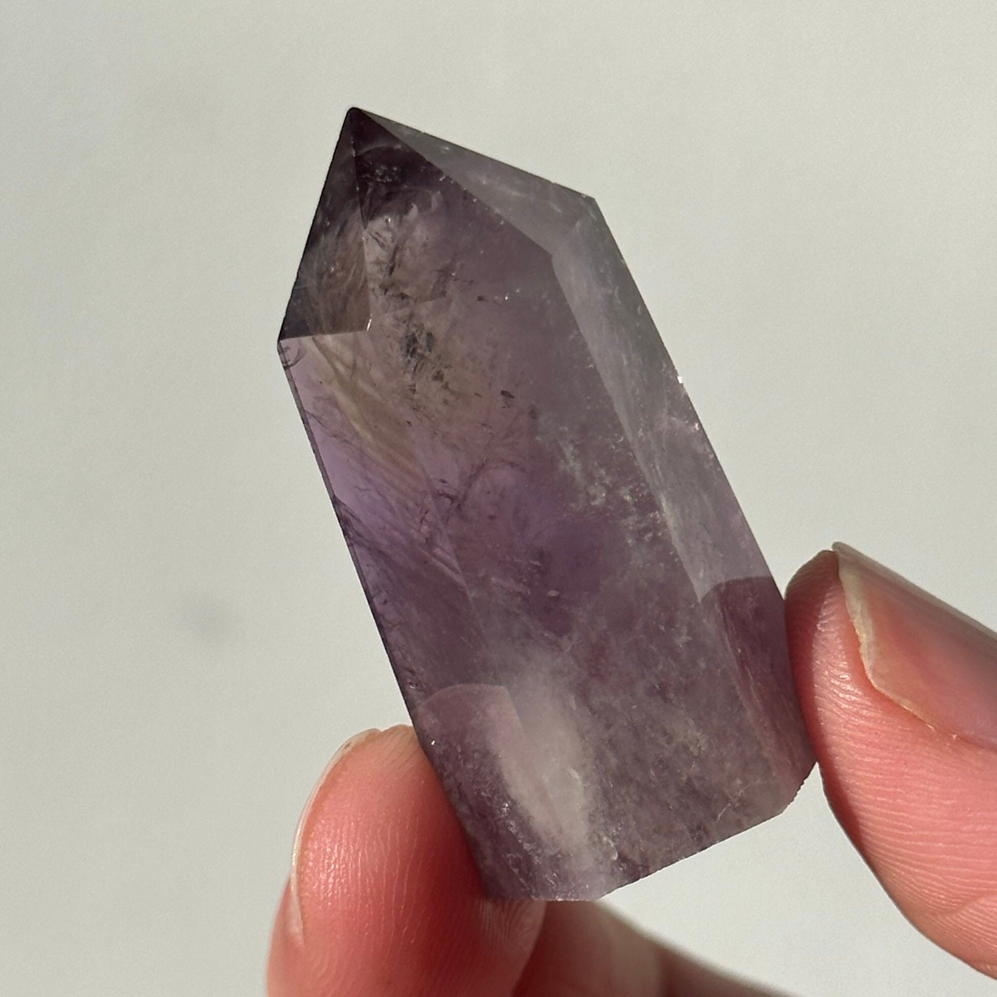 Beautiful Small Amethyst Crystal Point | Mini Hand Carved Tower | Meditation & Crystal Healing | High Quality | From Brazil