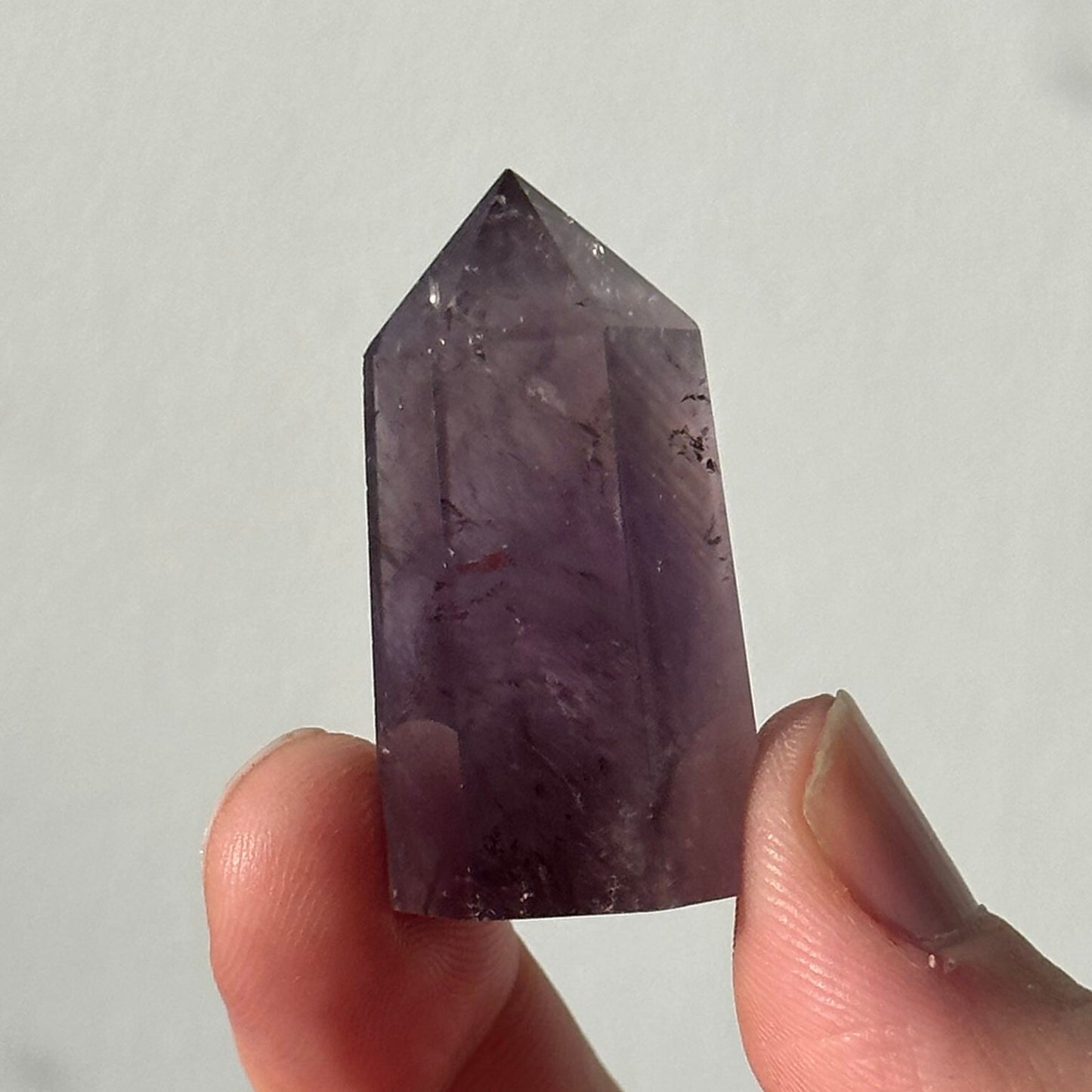 Beautiful Small Amethyst Crystal Point | Mini Hand Carved Tower | Meditation & Crystal Healing | High Quality | From Brazil