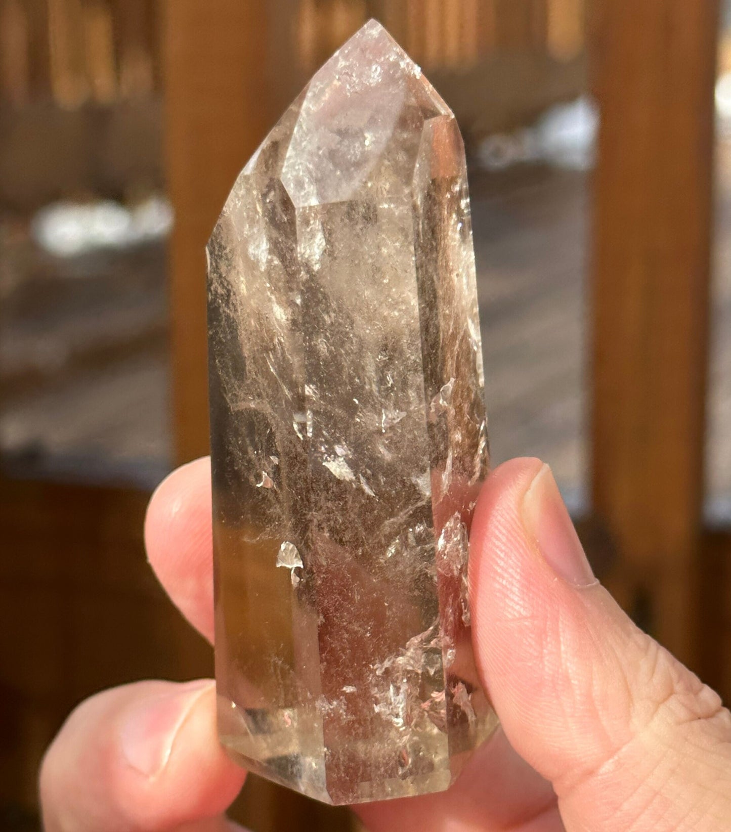 Genuine Smoky Citrine Point | Crystal Tower | From Brazil | Healing & Crystal Wand