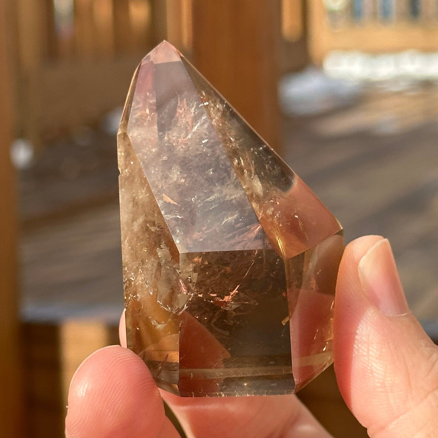 Genuine Smoky Citrine Point | Rainbows | Crystal Tower | From Brazil | Healing & Crystal Wand