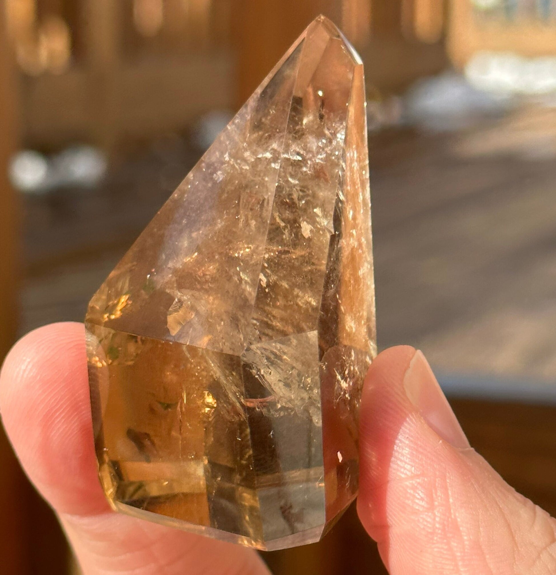 Genuine Smoky Citrine Point | Rainbows | Crystal Tower | From Brazil | Healing & Crystal Wand