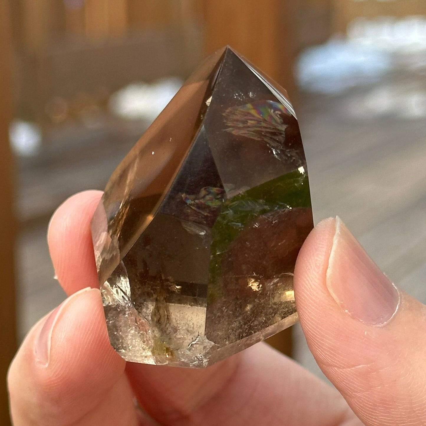 Genuine Smoky Citrine Point | Many Rainbows | Crystal Tower | From Brazil | Healing & Crystal Wand