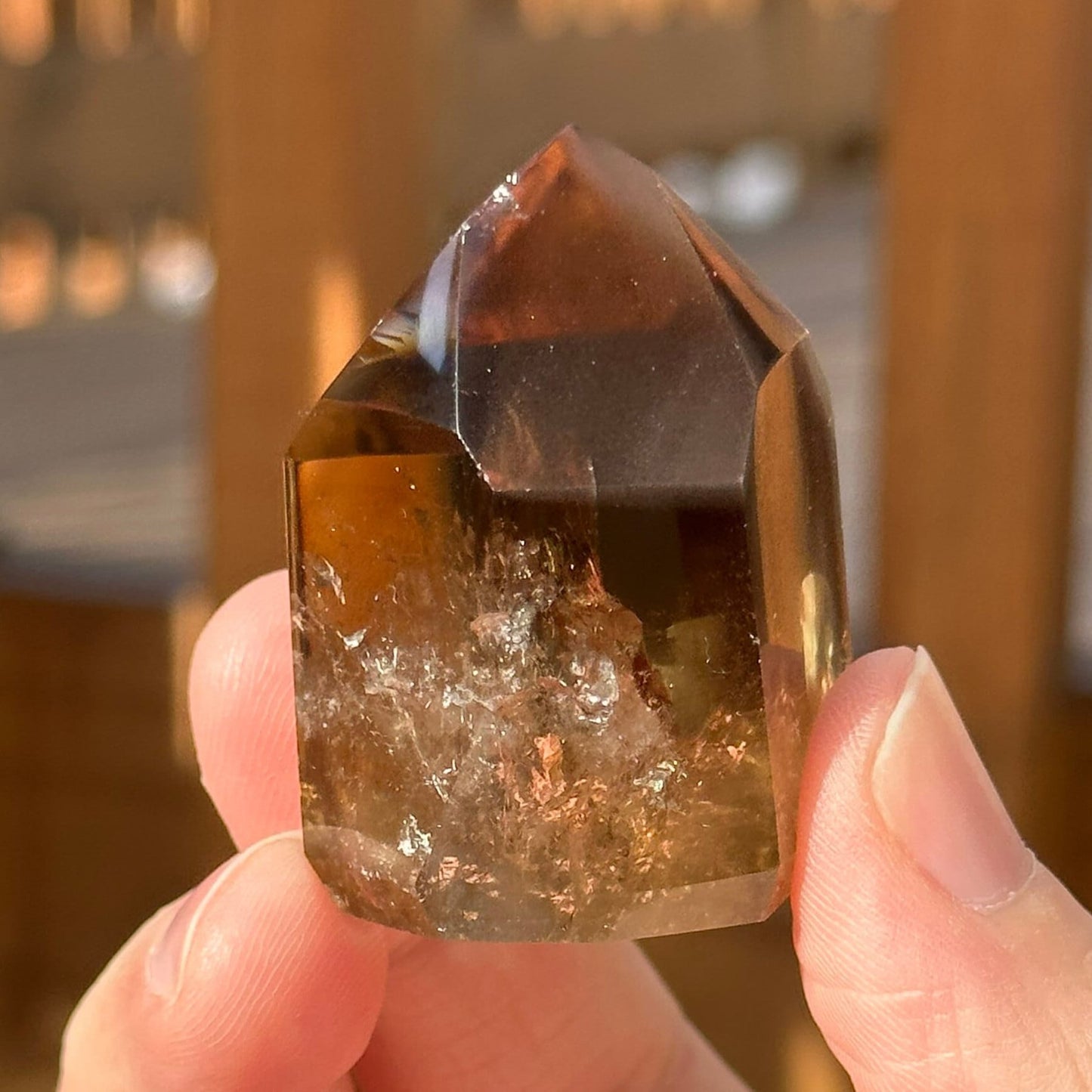 Genuine Smoky Citrine Point | Rainbows | Crystal Tower | From Brazil | Healing & Crystal Wand