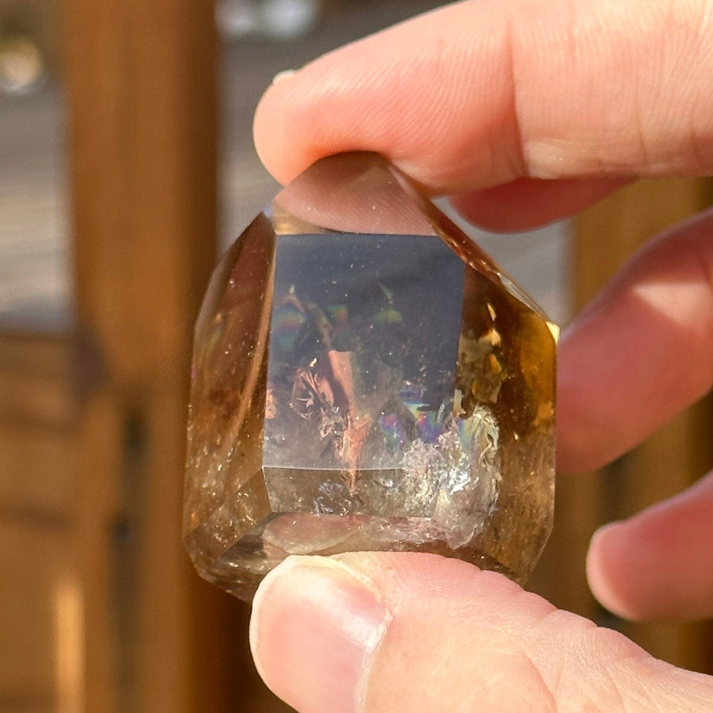 Genuine Smoky Citrine Point | Rainbows | Crystal Tower | From Brazil | Healing & Crystal Wand