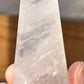 Soft Pink Milky Girasol Obelisk | Quartz Crystal Point | Light Color Tower | Crystal Healing & Meditation Wand