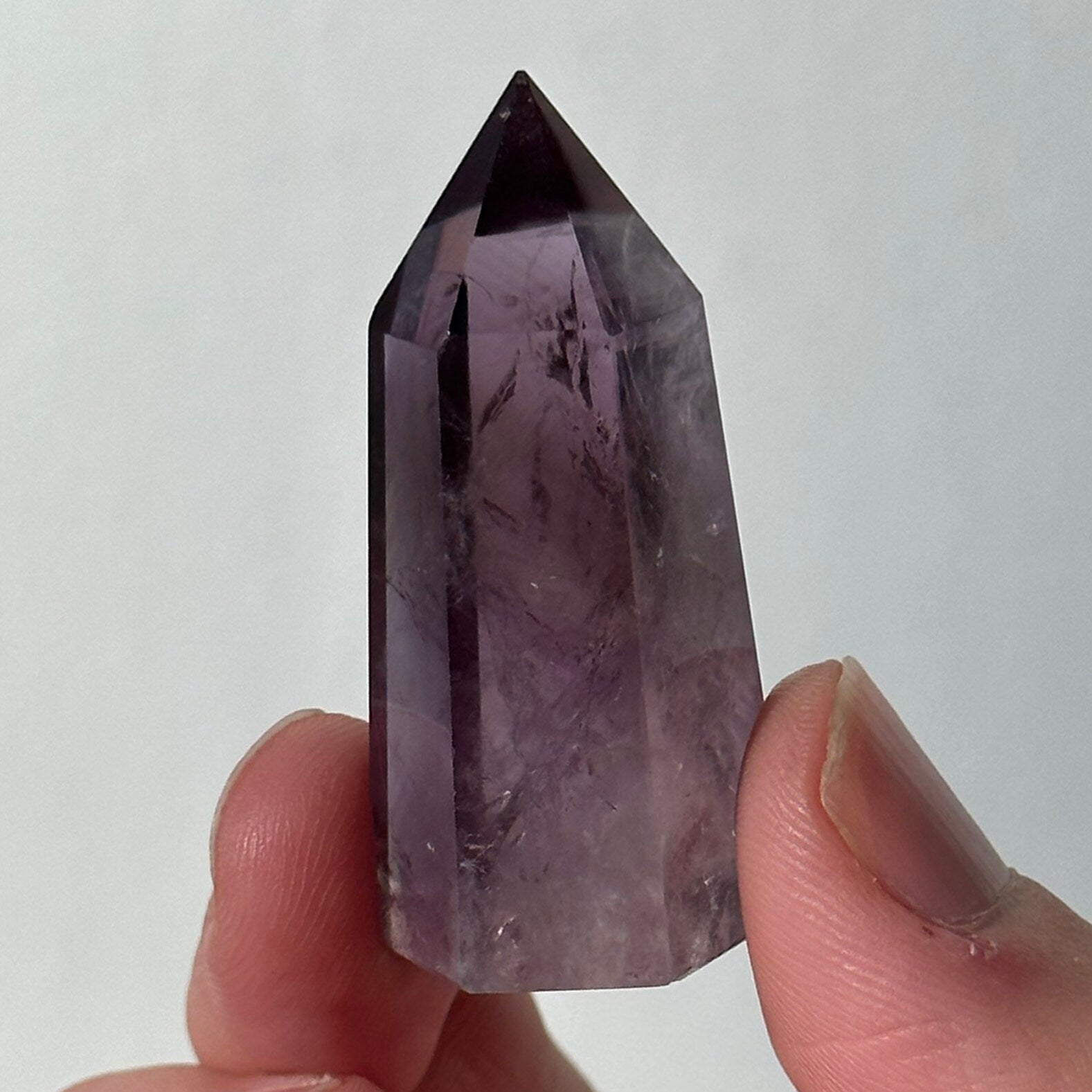 Beautiful Small Amethyst Crystal Point | Mini Hand Carved Tower | Meditation & Crystal Healing | High Quality