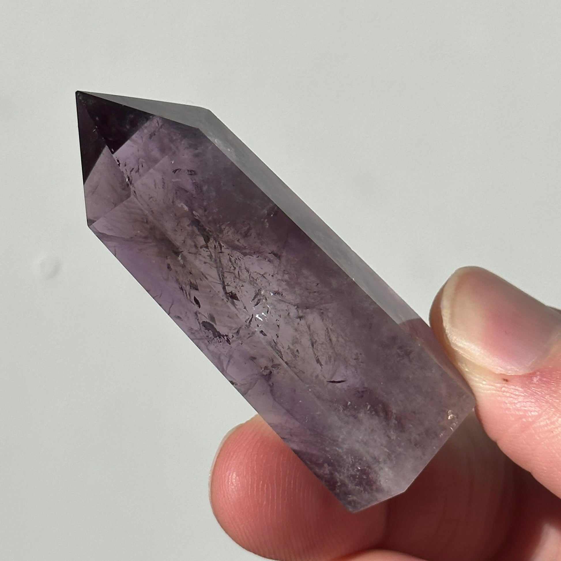 Beautiful Small Amethyst Crystal Point | Mini Hand Carved Tower | Meditation & Crystal Healing | High Quality | From Brazil