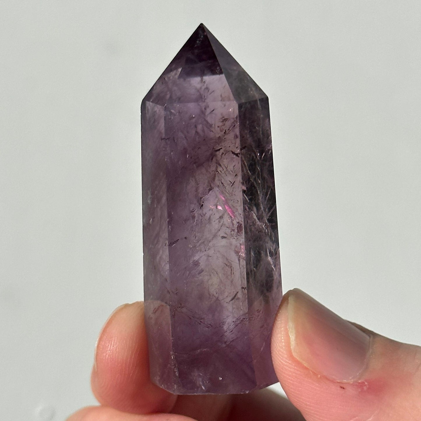 Beautiful Small Amethyst Crystal Point | Mini Hand Carved Tower | Meditation & Crystal Healing | High Quality | From Brazil