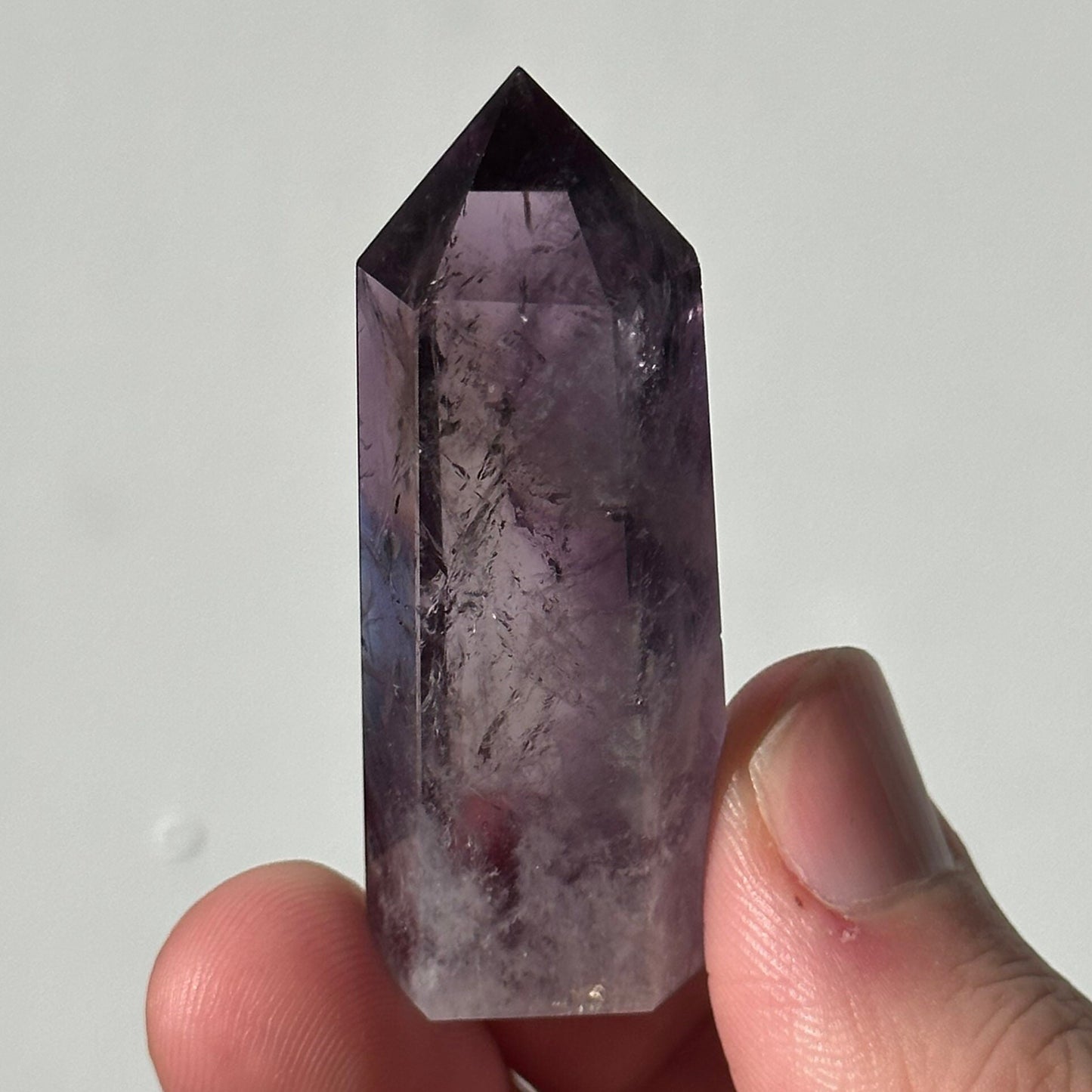 Beautiful Small Amethyst Crystal Point | Mini Hand Carved Tower | Meditation & Crystal Healing | High Quality | From Brazil