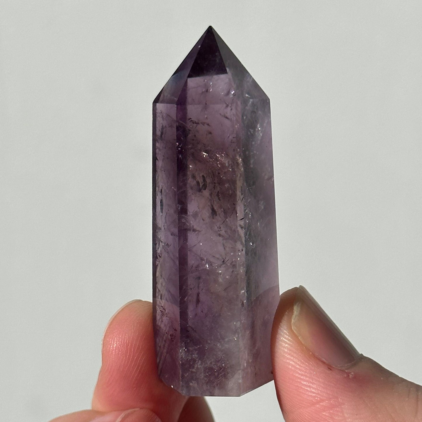 Beautiful Small Amethyst Crystal Point | Mini Hand Carved Tower | Meditation & Crystal Healing | High Quality | From Brazil