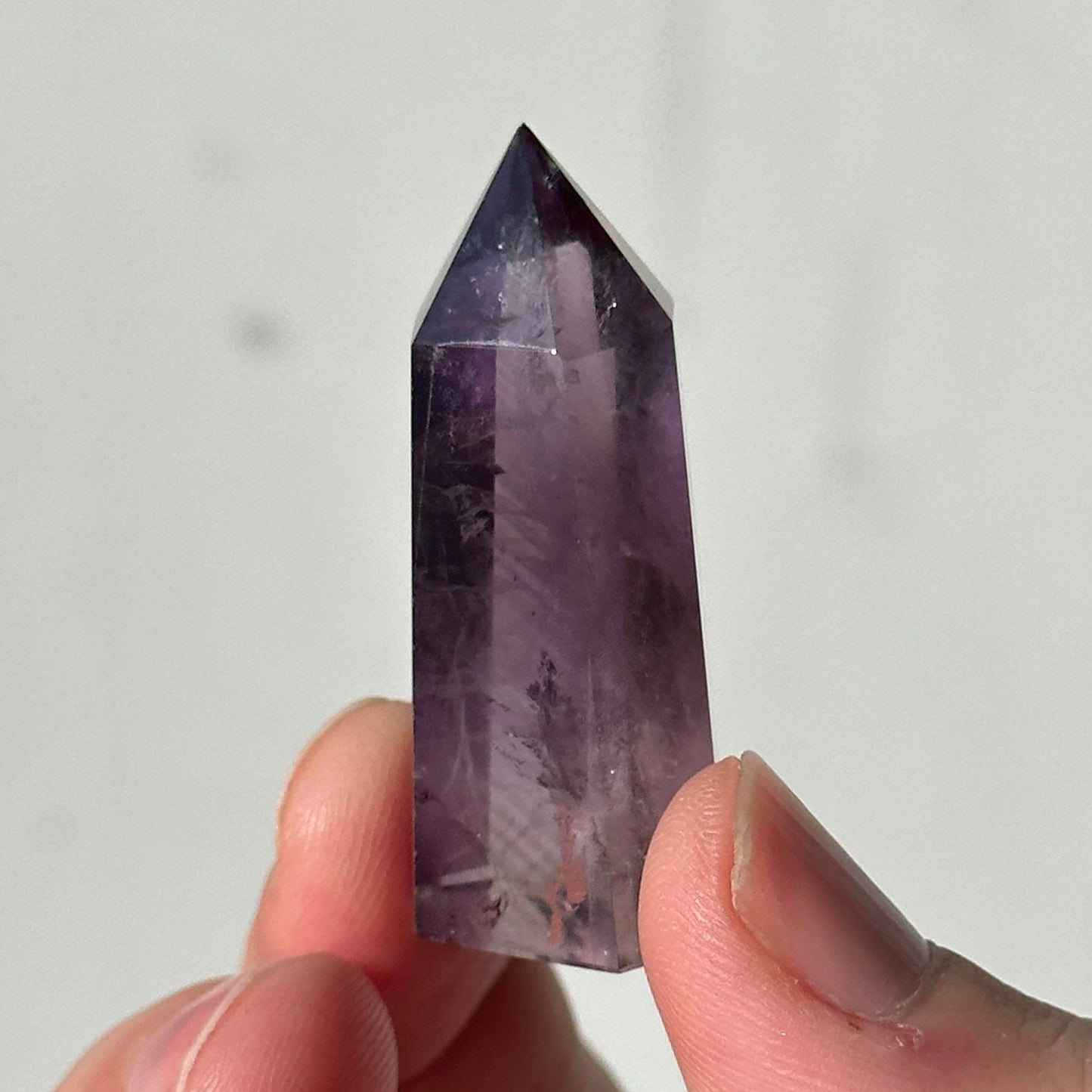 Beautiful Small Amethyst Crystal Point | Mini Hand Carved Tower | Meditation & Crystal Healing | High Quality | From Brazil