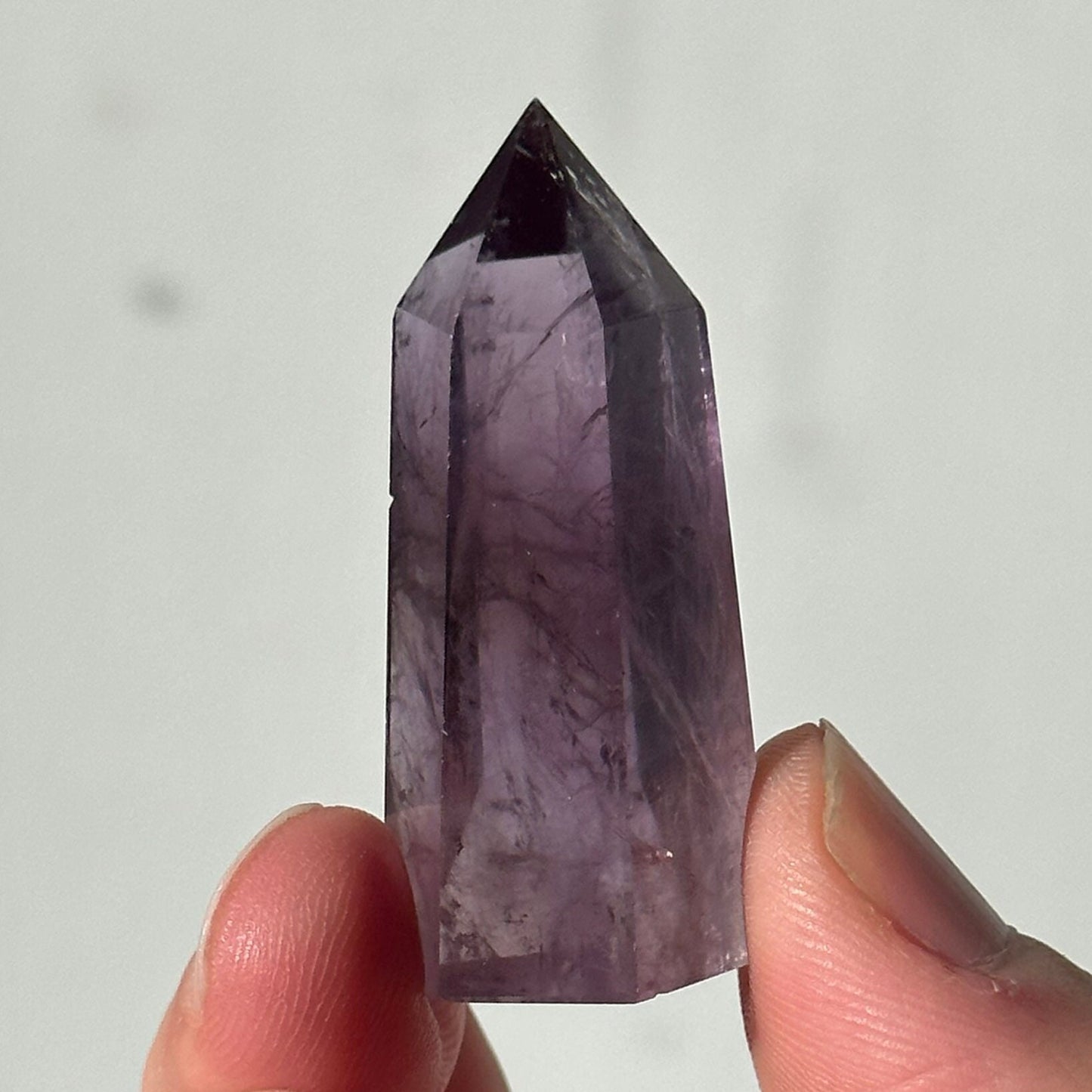 Beautiful Small Amethyst Crystal Point | Mini Hand Carved Tower | Meditation & Crystal Healing | High Quality | From Brazil