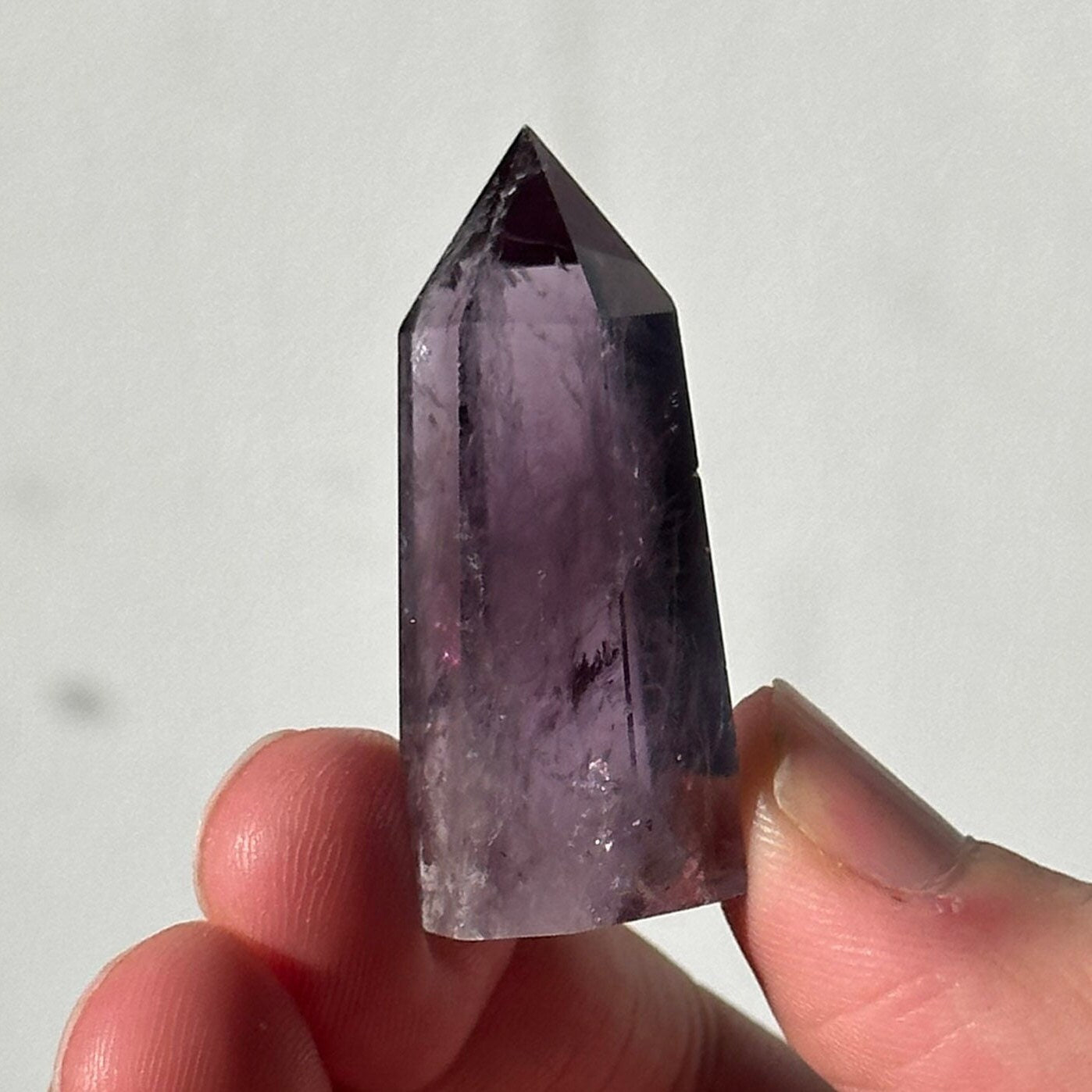 Beautiful Small Amethyst Crystal Point | Mini Hand Carved Tower | Meditation & Crystal Healing | High Quality | From Brazil