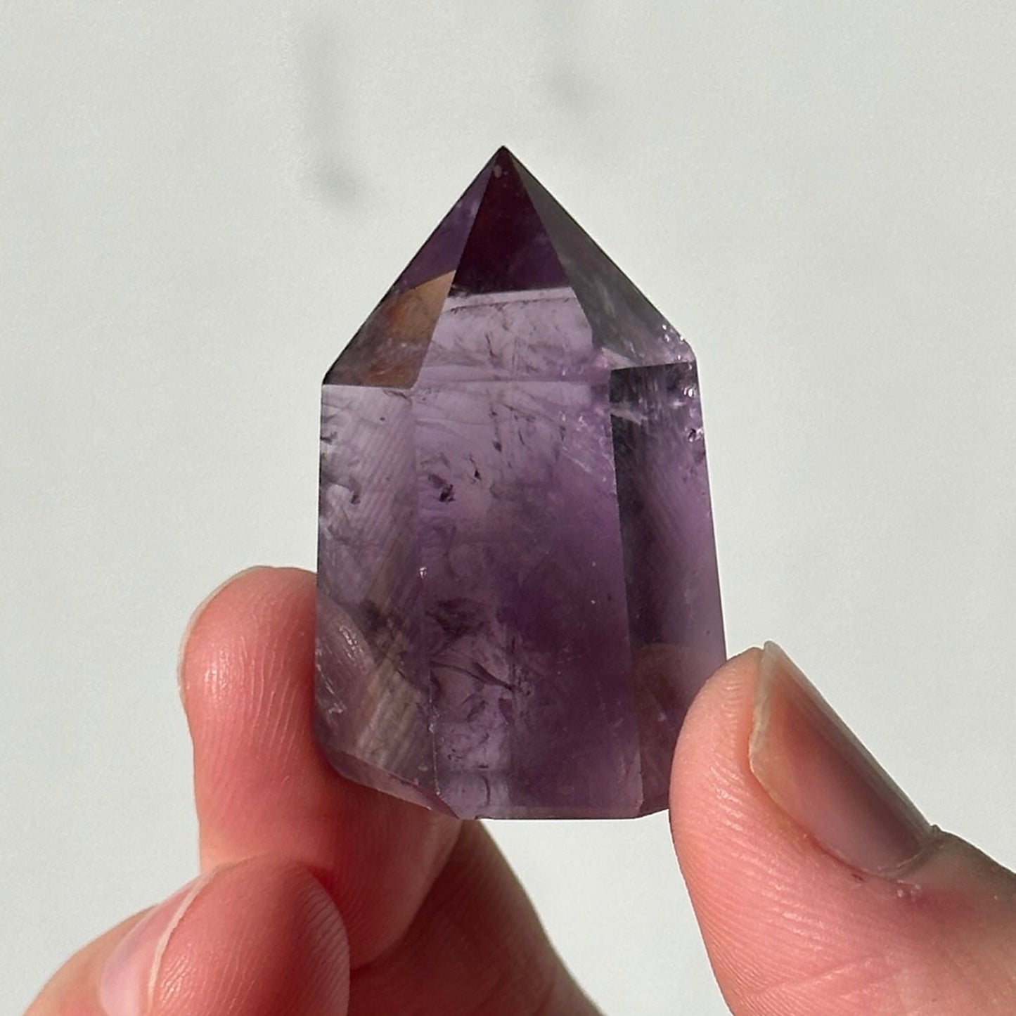 Beautiful Small Amethyst Crystal Point | Mini Hand Carved Tower | Meditation & Crystal Healing | High Quality | From Brazil