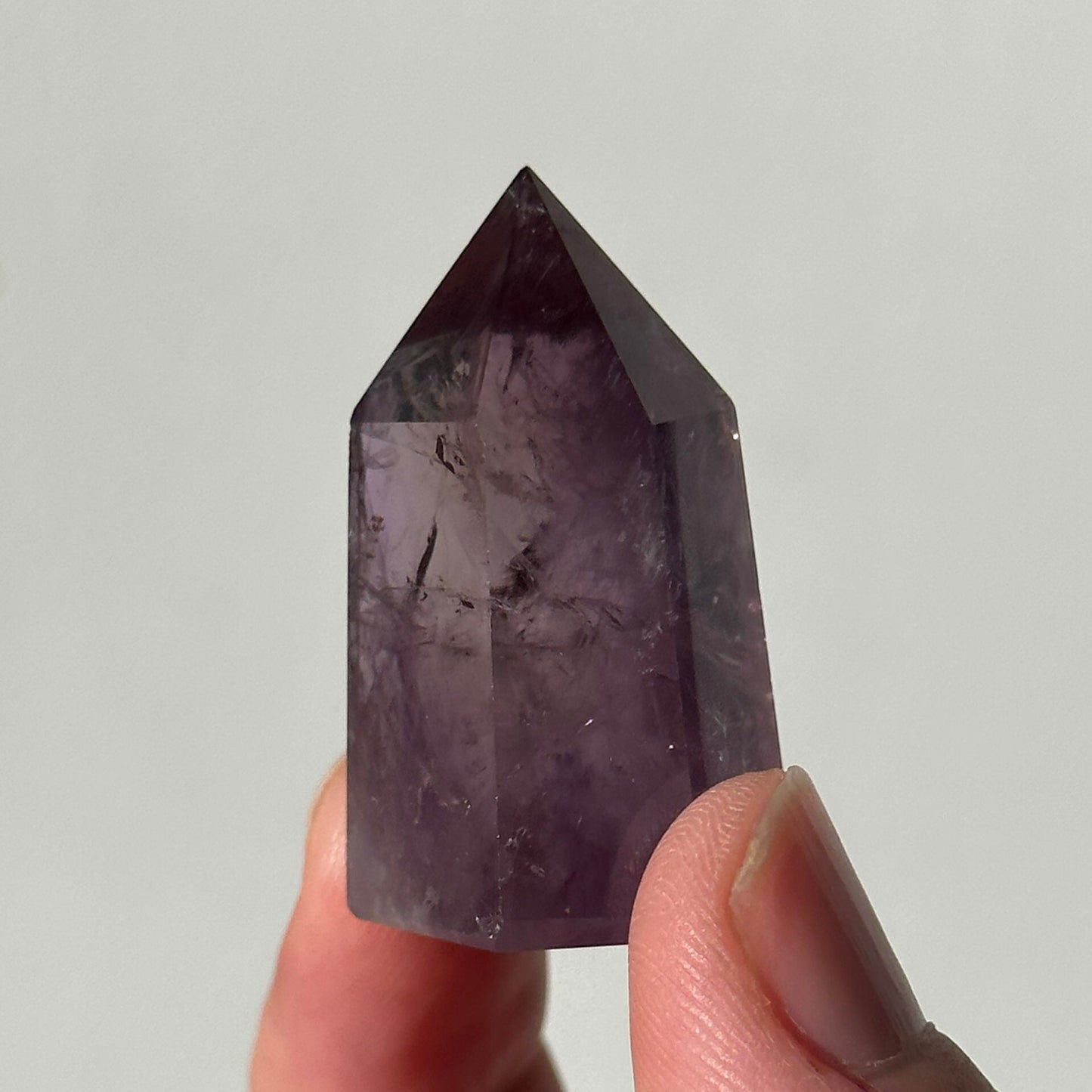 Beautiful Small Amethyst Crystal Point | Mini Hand Carved Tower | Meditation & Crystal Healing | High Quality | From Brazil