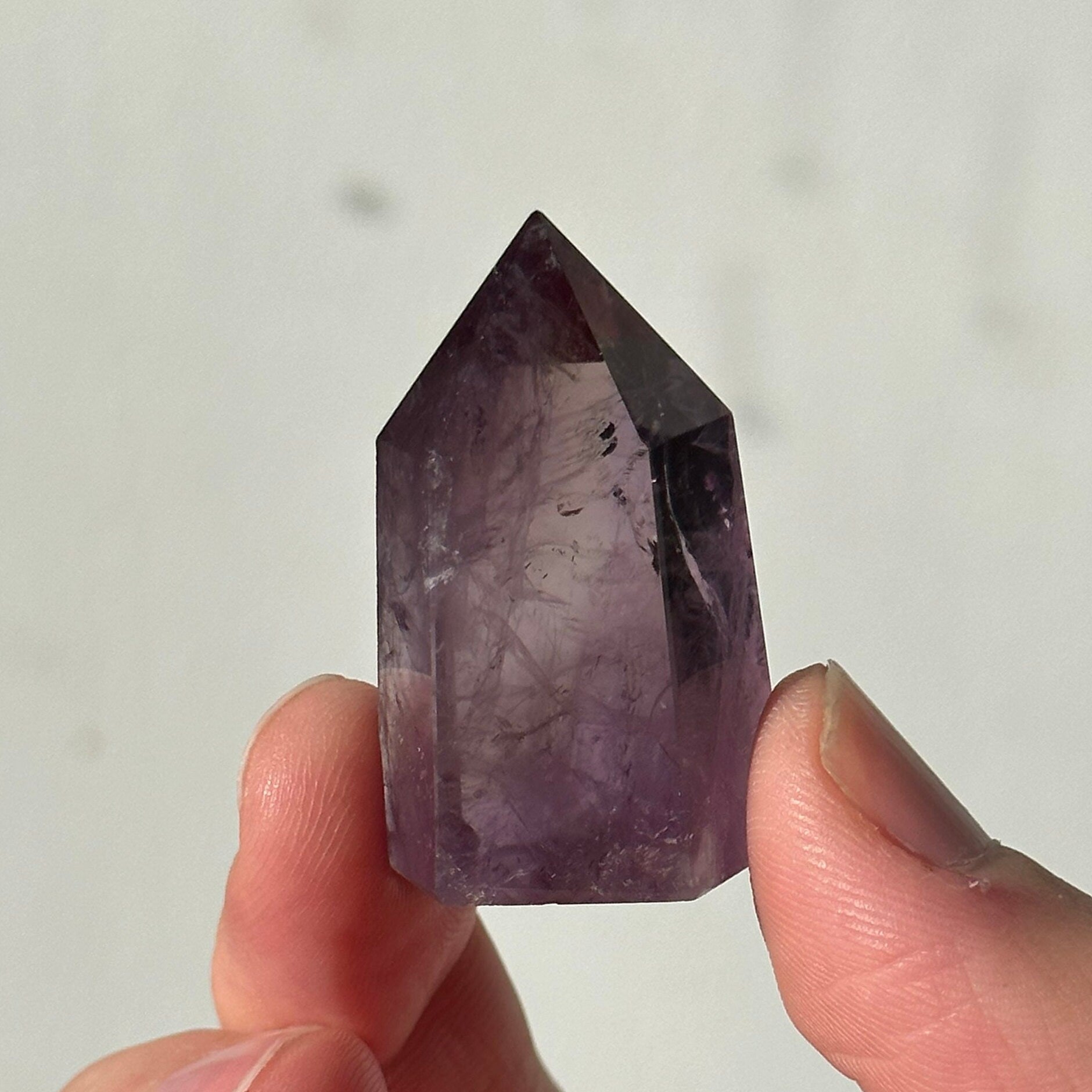 Beautiful Small Amethyst Crystal Point | Mini Hand Carved Tower | Meditation & Crystal Healing | High Quality | From Brazil