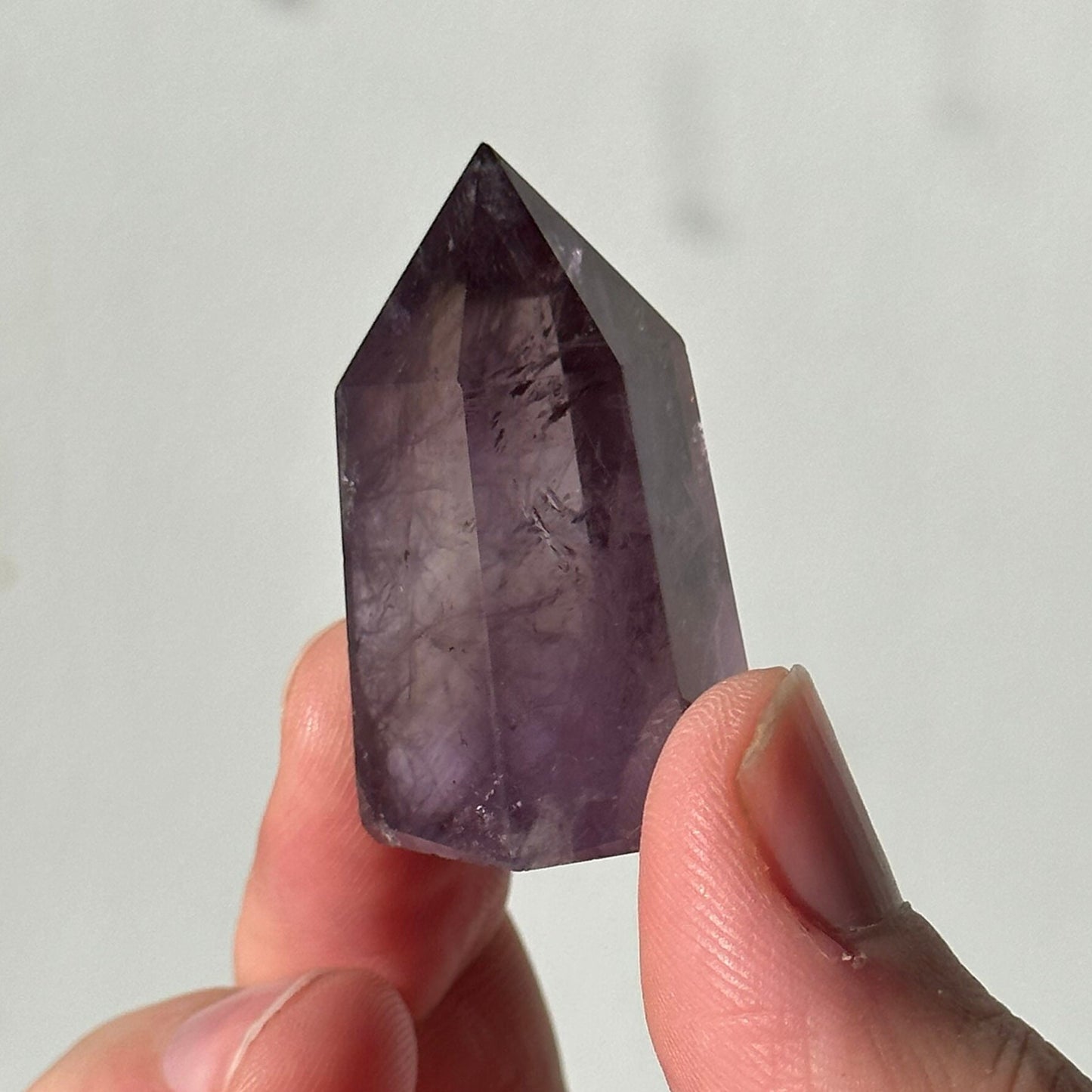 Beautiful Small Amethyst Crystal Point | Mini Hand Carved Tower | Meditation & Crystal Healing | High Quality | From Brazil