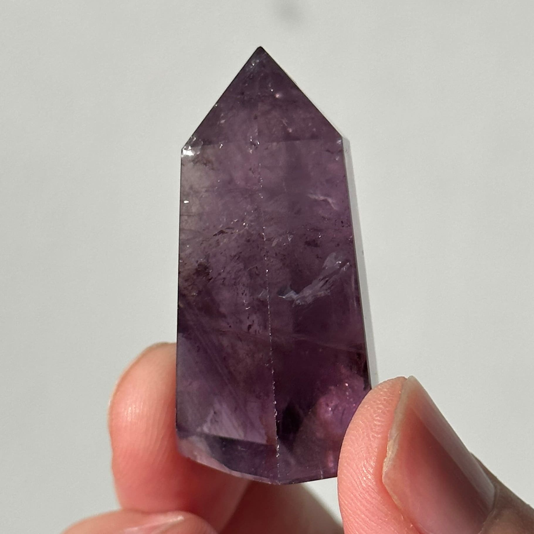 Beautiful Small Amethyst Crystal Point | Mini Hand Carved Tower | Meditation & Crystal Healing | High Quality | From Brazil