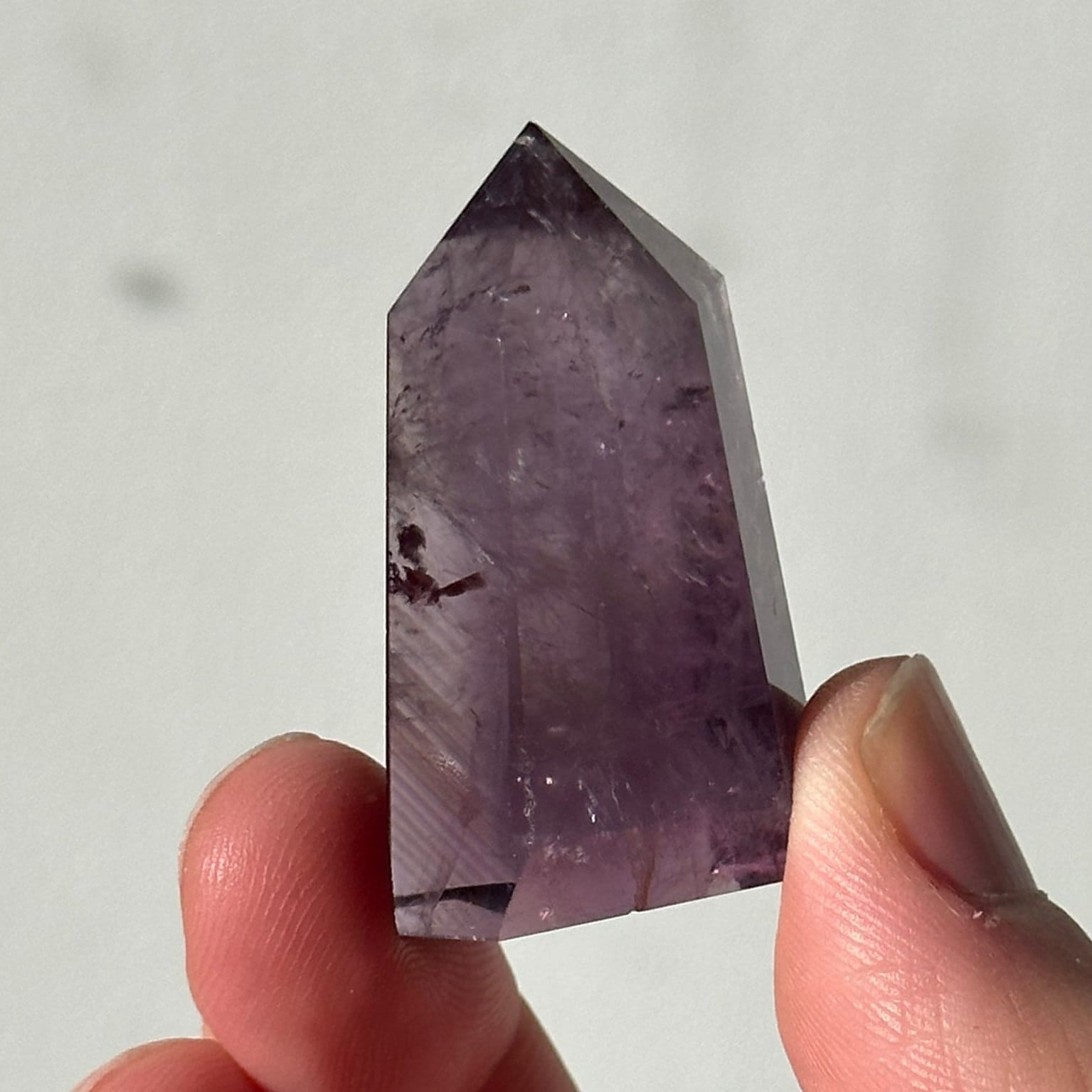 Beautiful Small Amethyst Crystal Point | Mini Hand Carved Tower | Meditation & Crystal Healing | High Quality | From Brazil