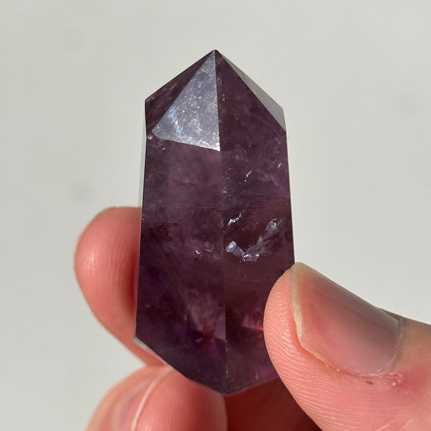 Beautiful Small Amethyst Crystal Point | Mini Hand Carved Tower | Meditation & Crystal Healing | High Quality | From Brazil