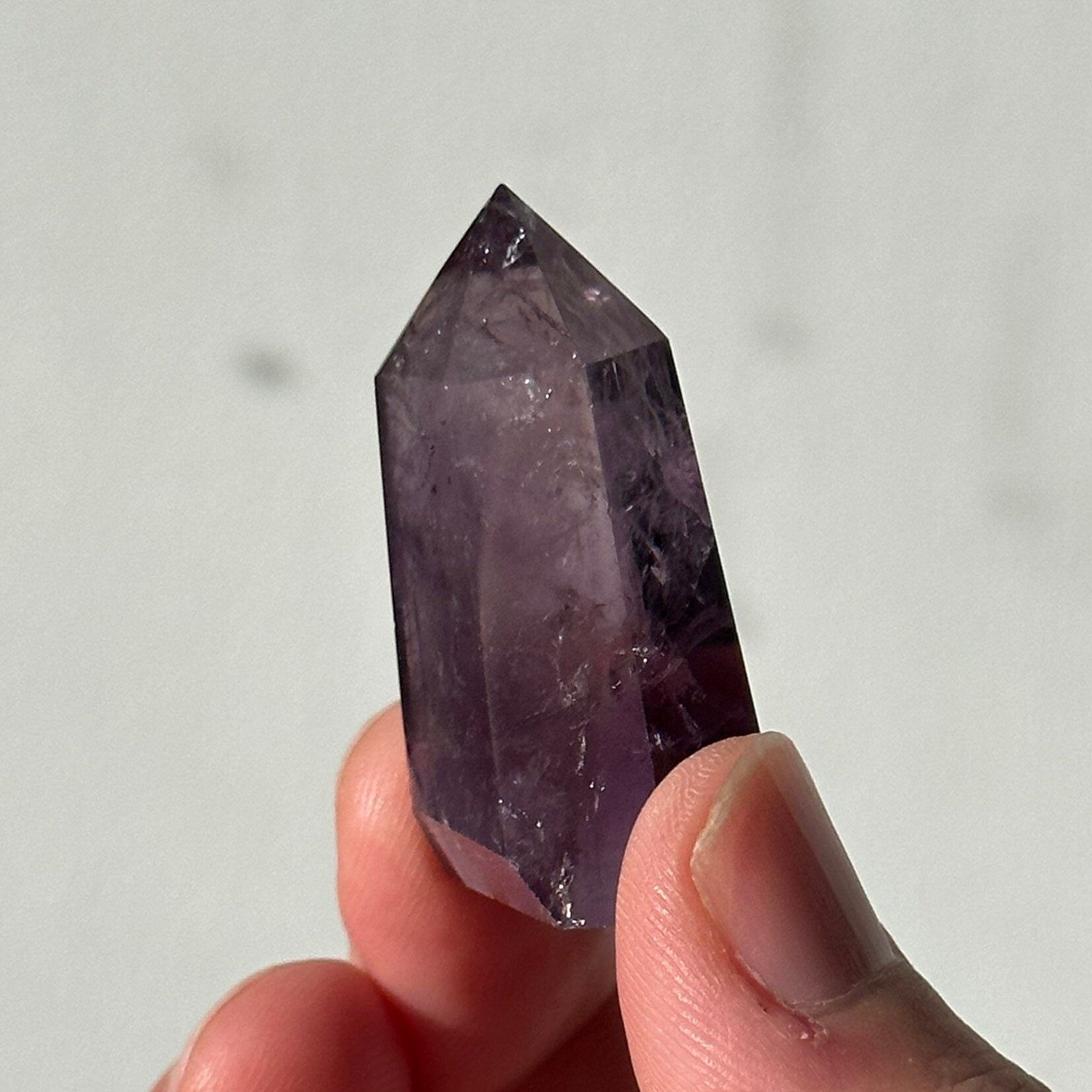 Beautiful Small Amethyst Crystal Point | Mini Hand Carved Tower | Meditation & Crystal Healing | High Quality | From Brazil