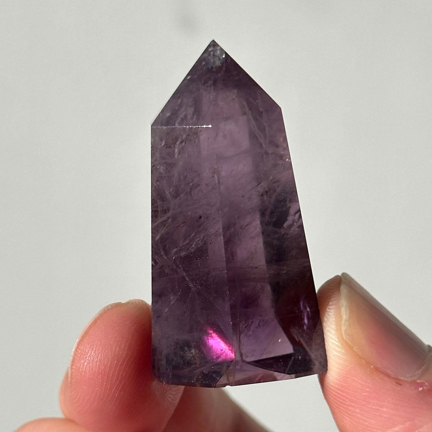 Beautiful Small Amethyst Crystal Point | Mini Hand Carved Tower | Meditation & Crystal Healing | High Quality | From Brazil