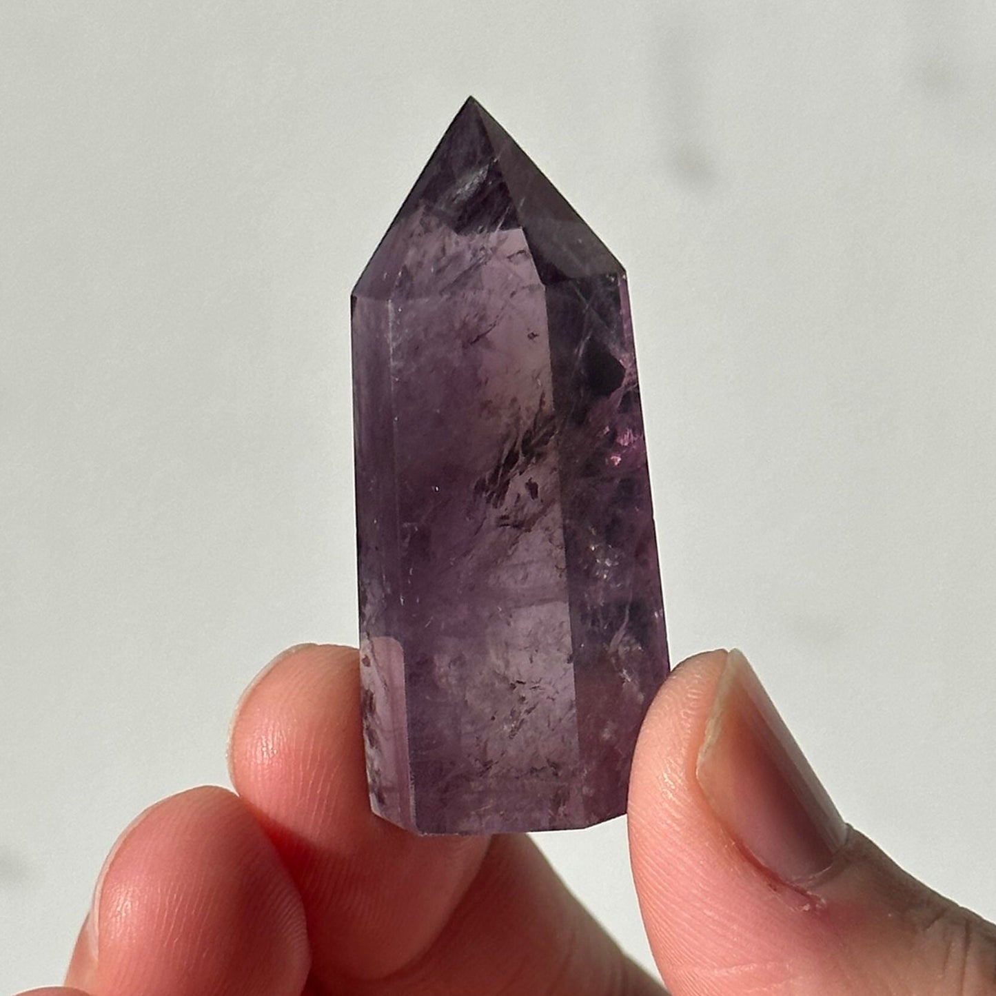 Beautiful Small Amethyst Crystal Point | Mini Hand Carved Tower | Meditation & Crystal Healing | High Quality | From Brazil