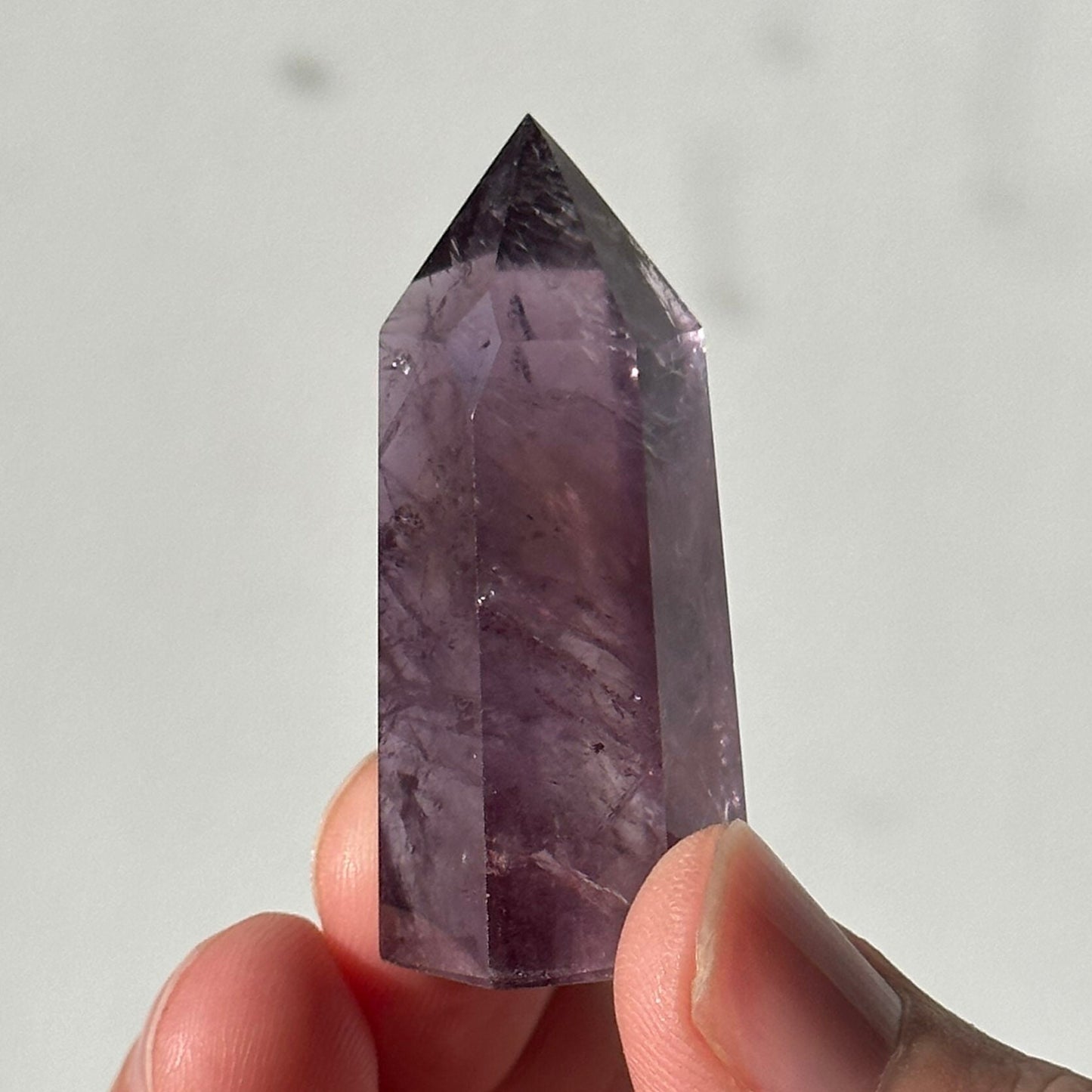 Beautiful Small Amethyst Crystal Point | Mini Hand Carved Tower | Meditation & Crystal Healing | High Quality | From Brazil