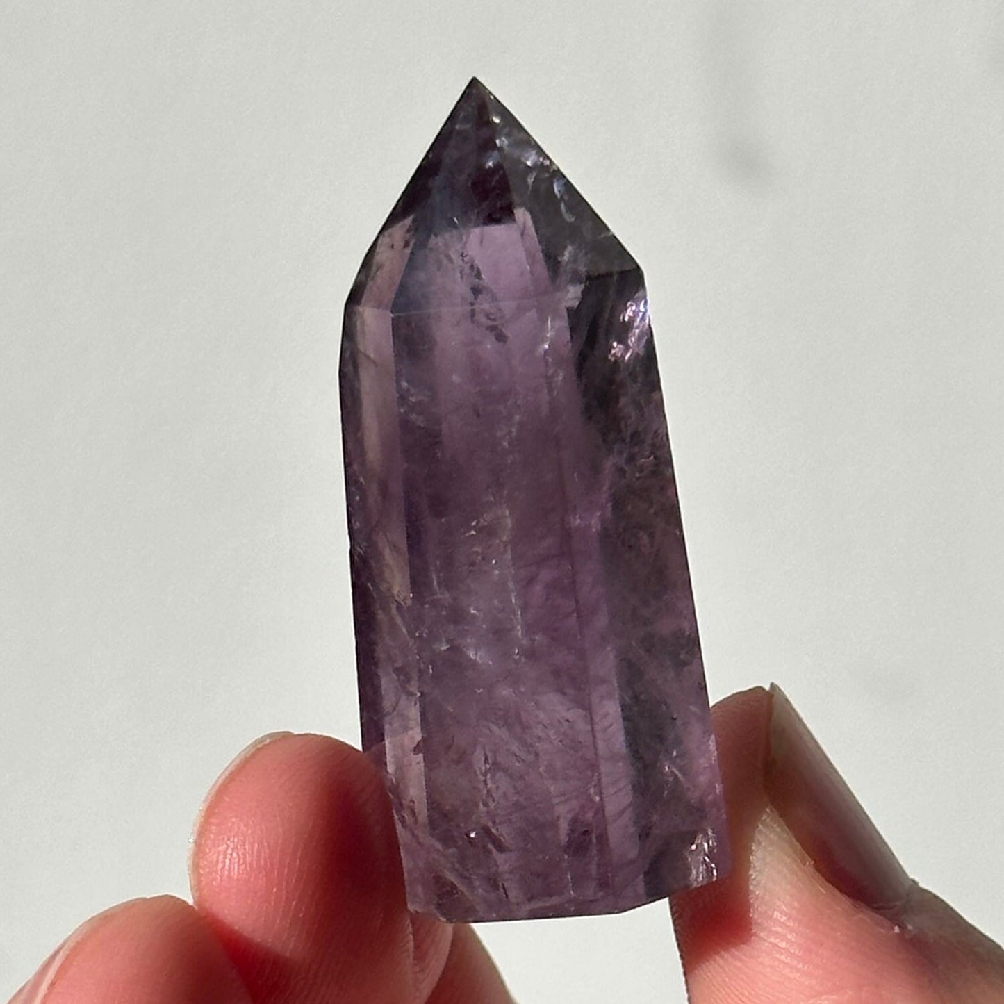 Beautiful Small Amethyst Crystal Point | Mini Hand Carved Tower | Meditation & Crystal Healing | High Quality | From Brazil