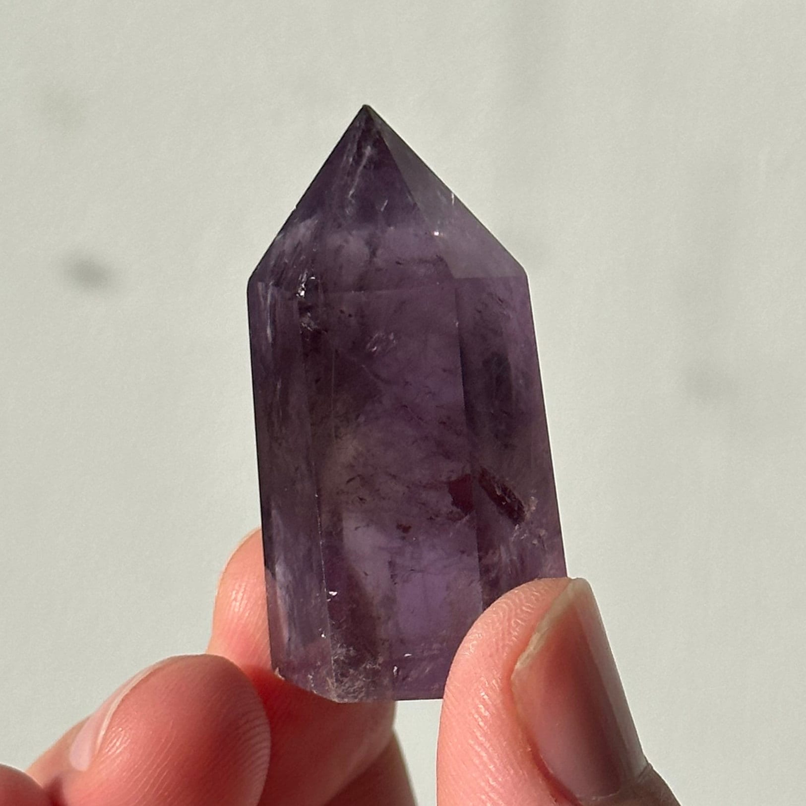 Beautiful Small Amethyst Crystal Point | Mini Hand Carved Tower | Meditation & Crystal Healing | High Quality | From Brazil