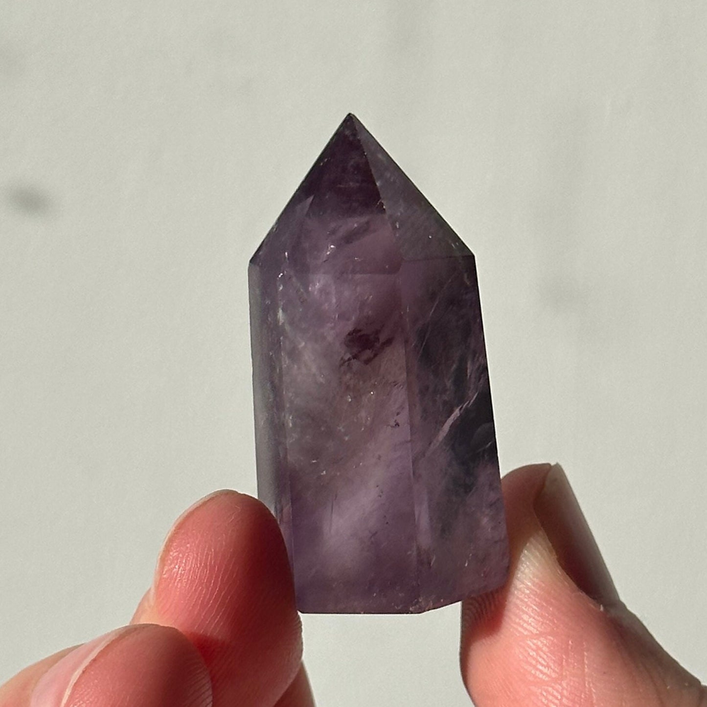 Beautiful Small Amethyst Crystal Point | Mini Hand Carved Tower | Meditation & Crystal Healing | High Quality | From Brazil