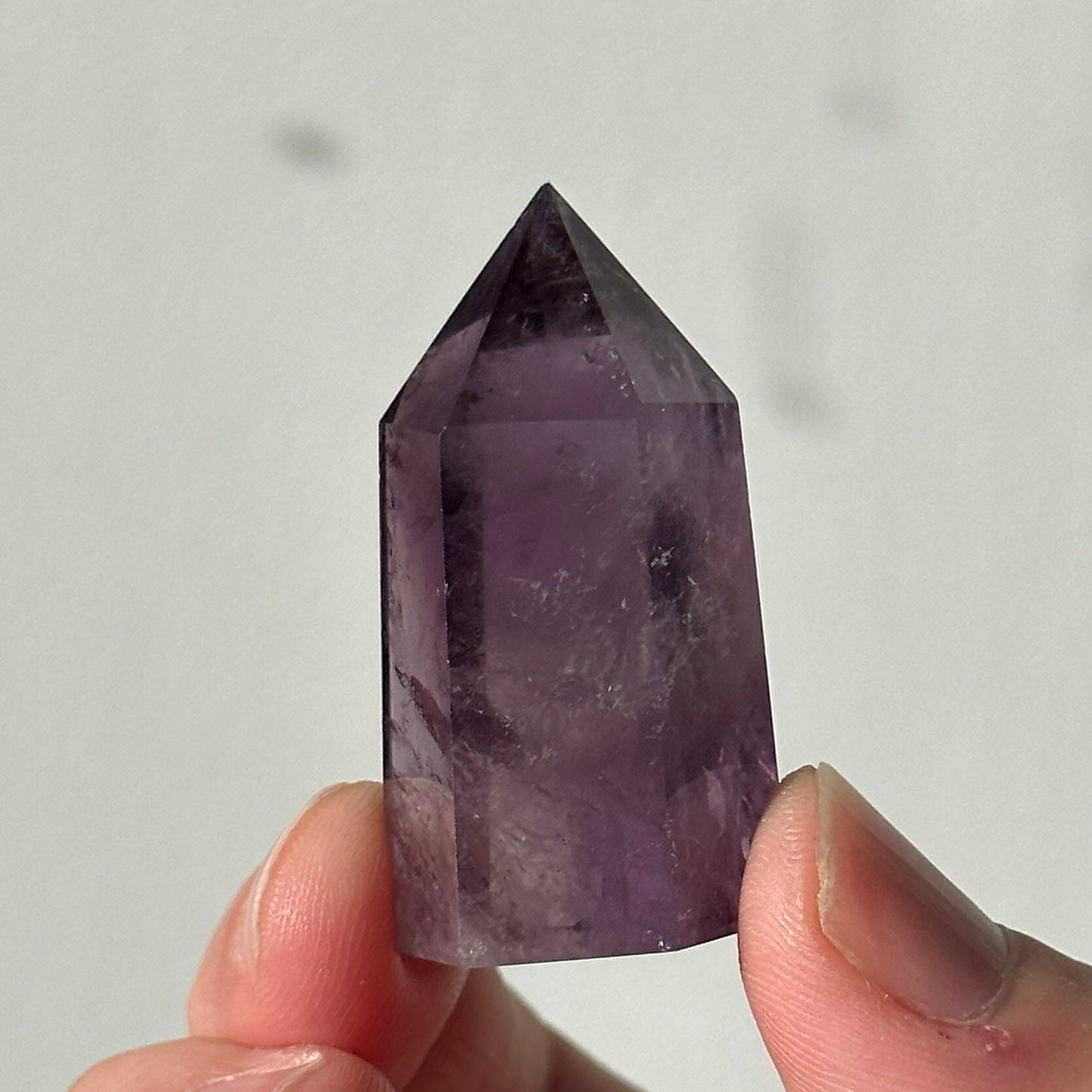 Beautiful Small Amethyst Crystal Point | Mini Hand Carved Tower | Meditation & Crystal Healing | High Quality | From Brazil