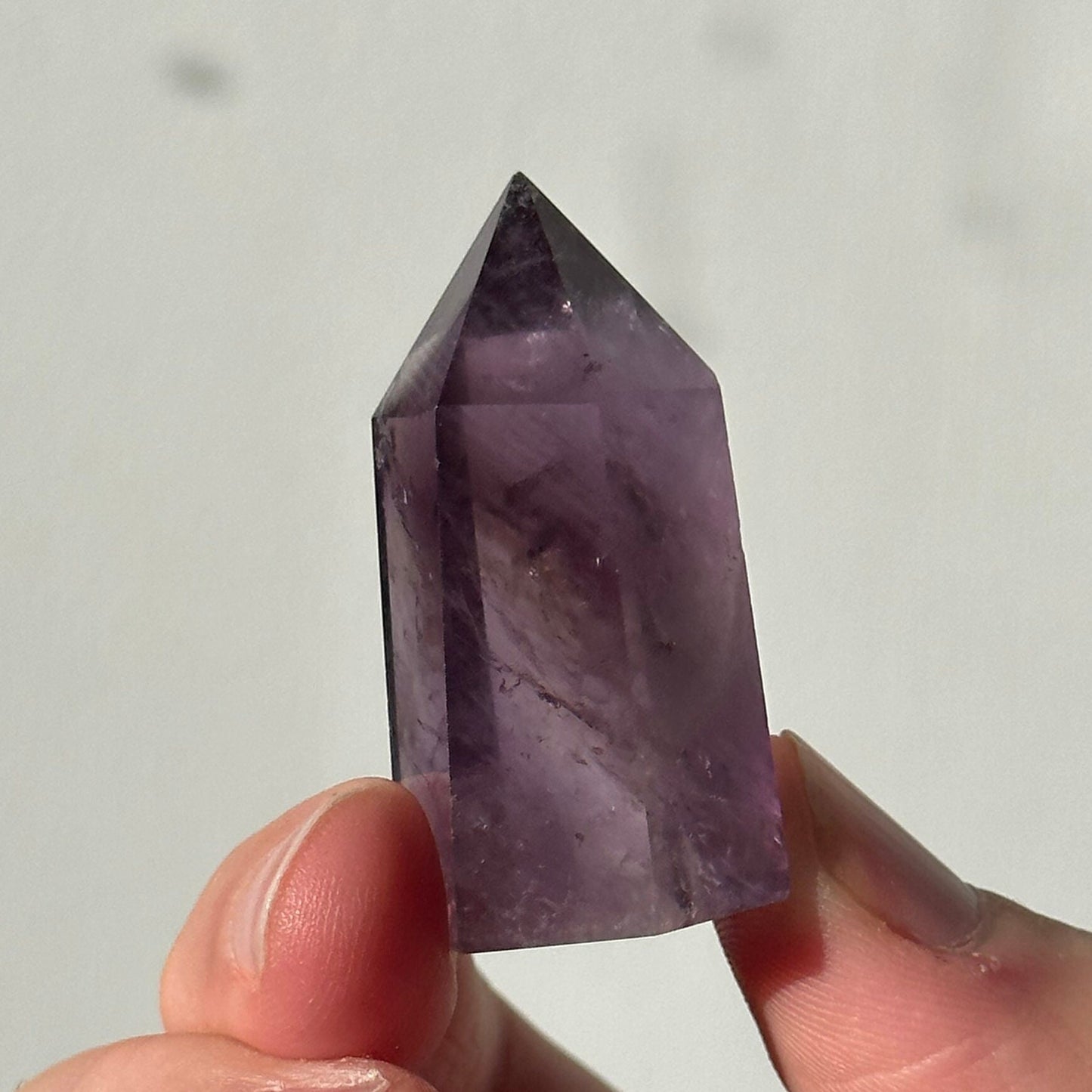 Beautiful Small Amethyst Crystal Point | Mini Hand Carved Tower | Meditation & Crystal Healing | High Quality | From Brazil