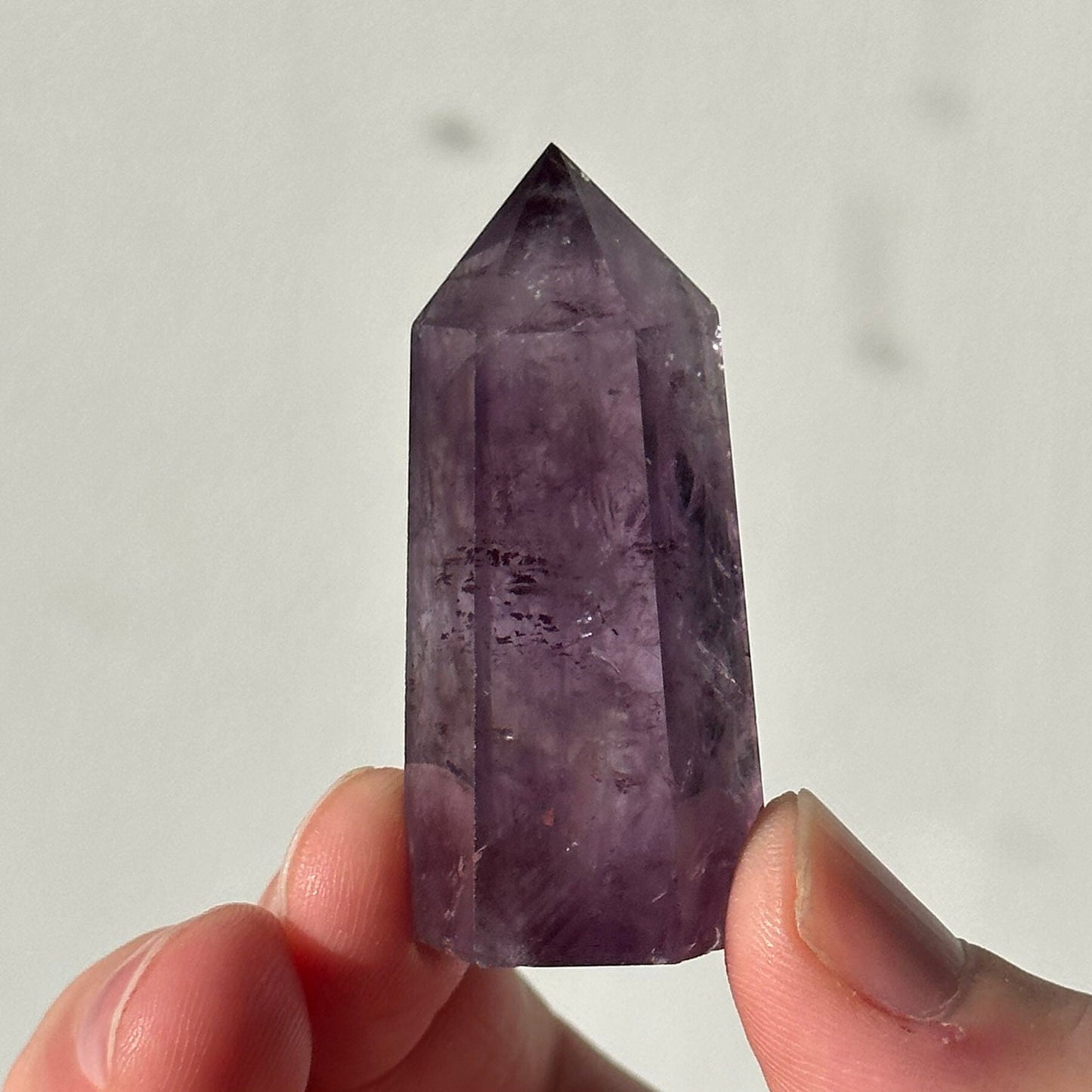 Beautiful Small Amethyst Crystal Point | Mini Hand Carved Tower | Meditation & Crystal Healing | High Quality | From Brazil