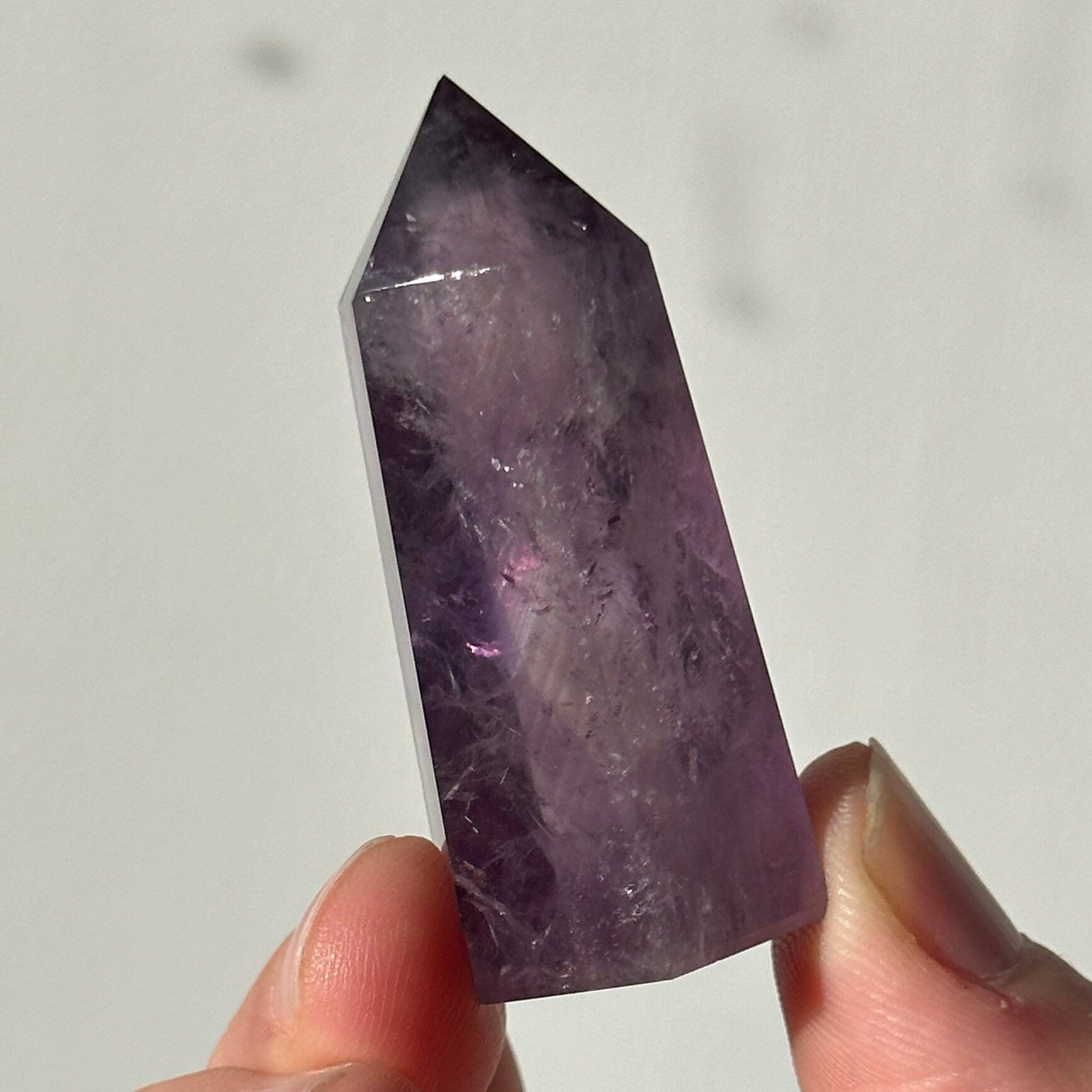 Beautiful Small Amethyst Crystal Point | Mini Hand Carved Tower | Meditation & Crystal Healing | High Quality | From Brazil